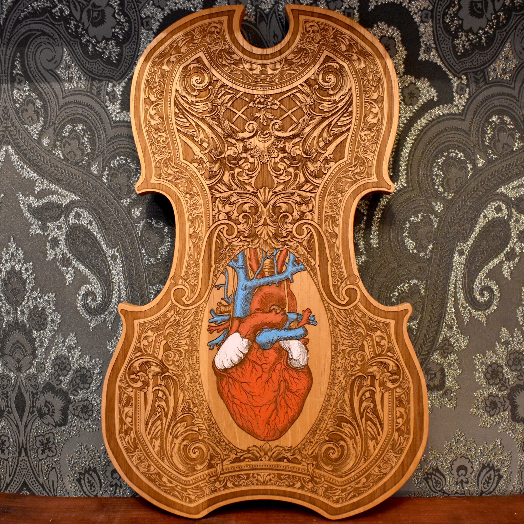 Anatomisches Herz Violine