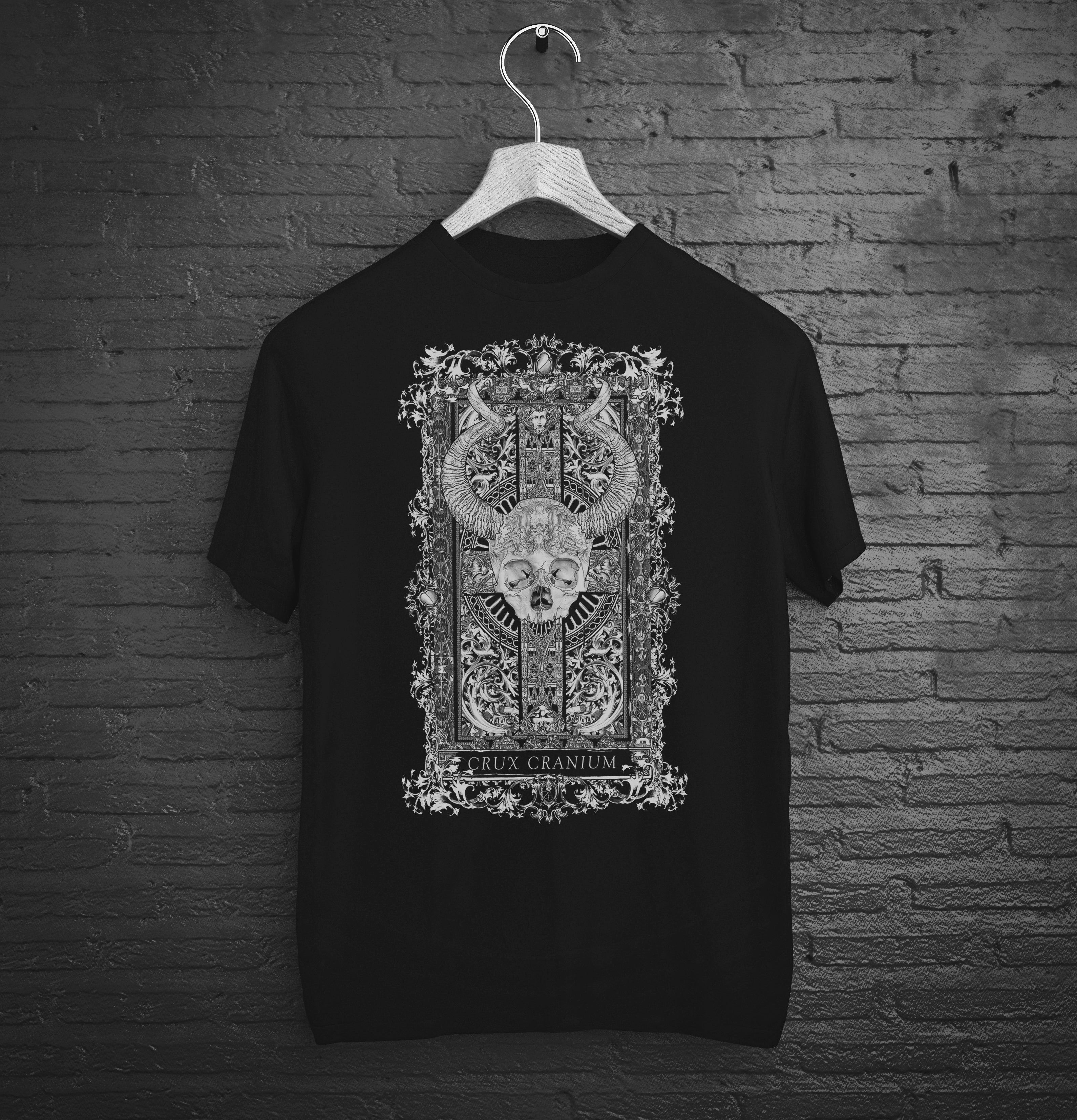 Skull Graphic T-Shirt, Goth Clothing "Cross Skull"