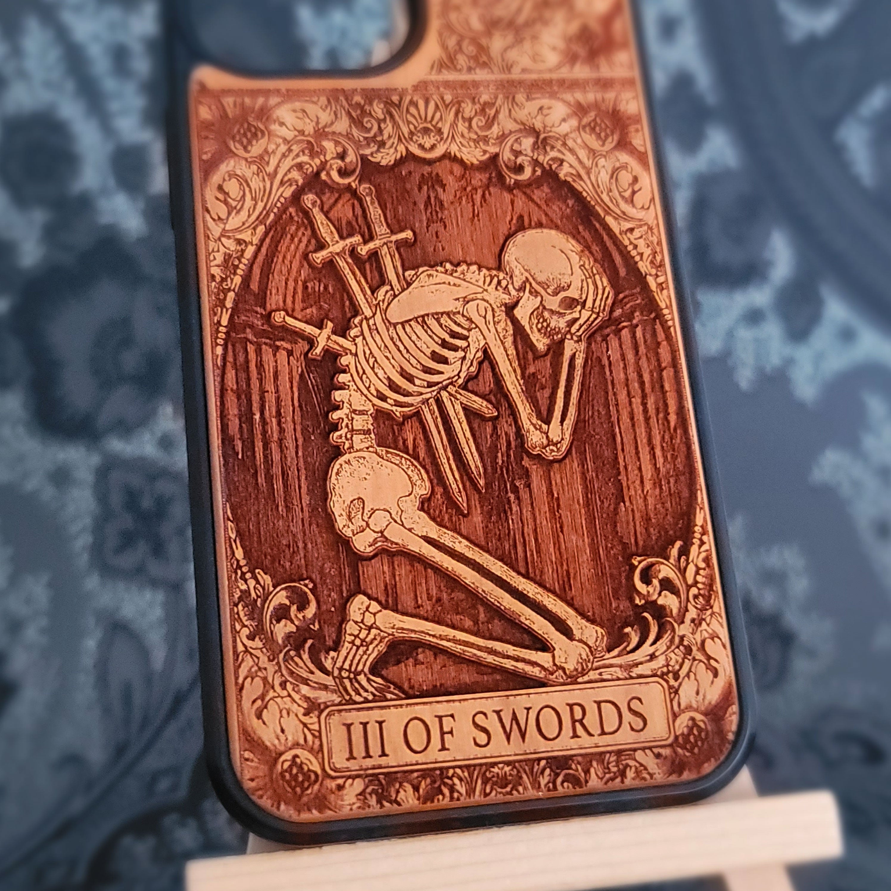 Three of Swords Tarot Card Phone Case