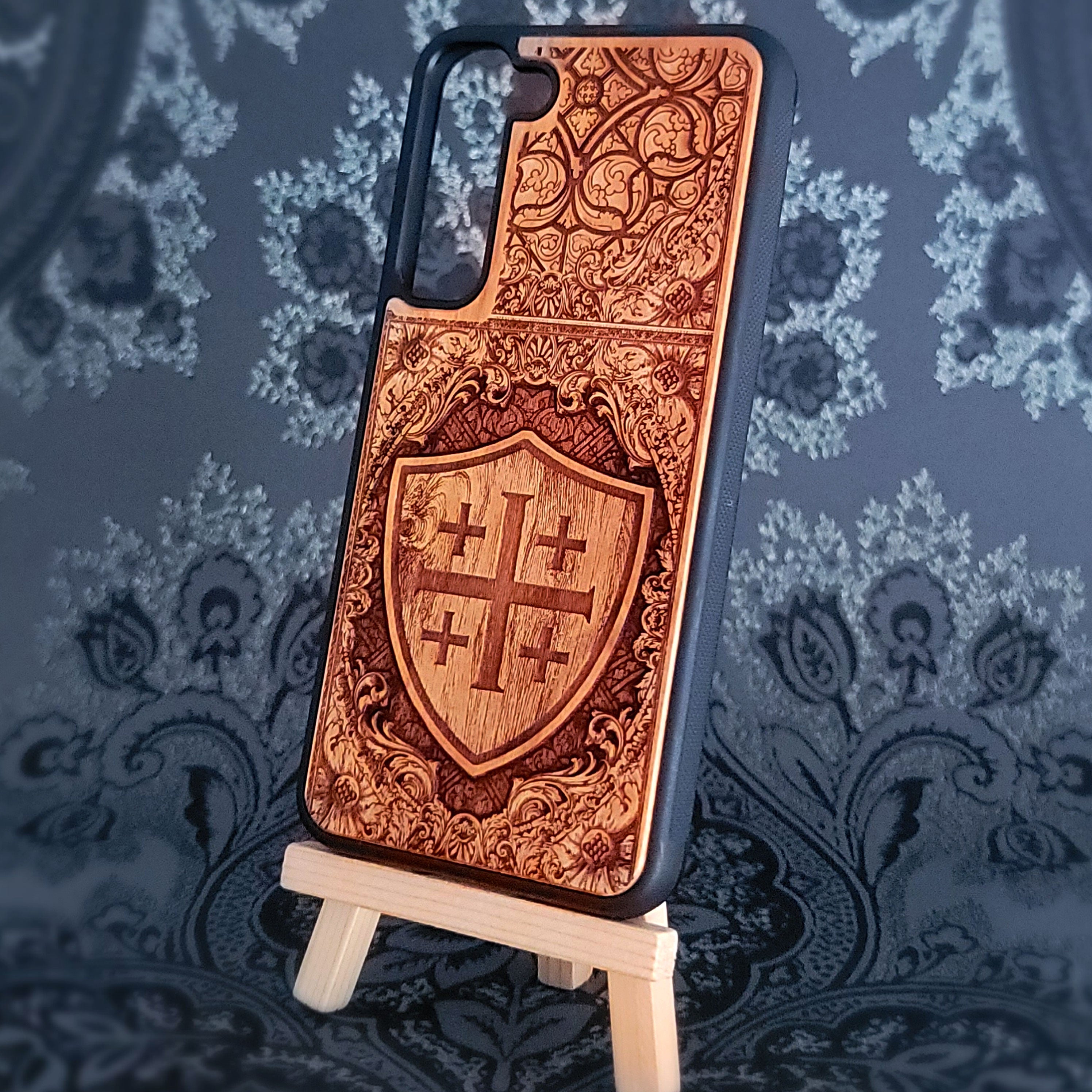 Jerusalem Cross - Wood Phone Case