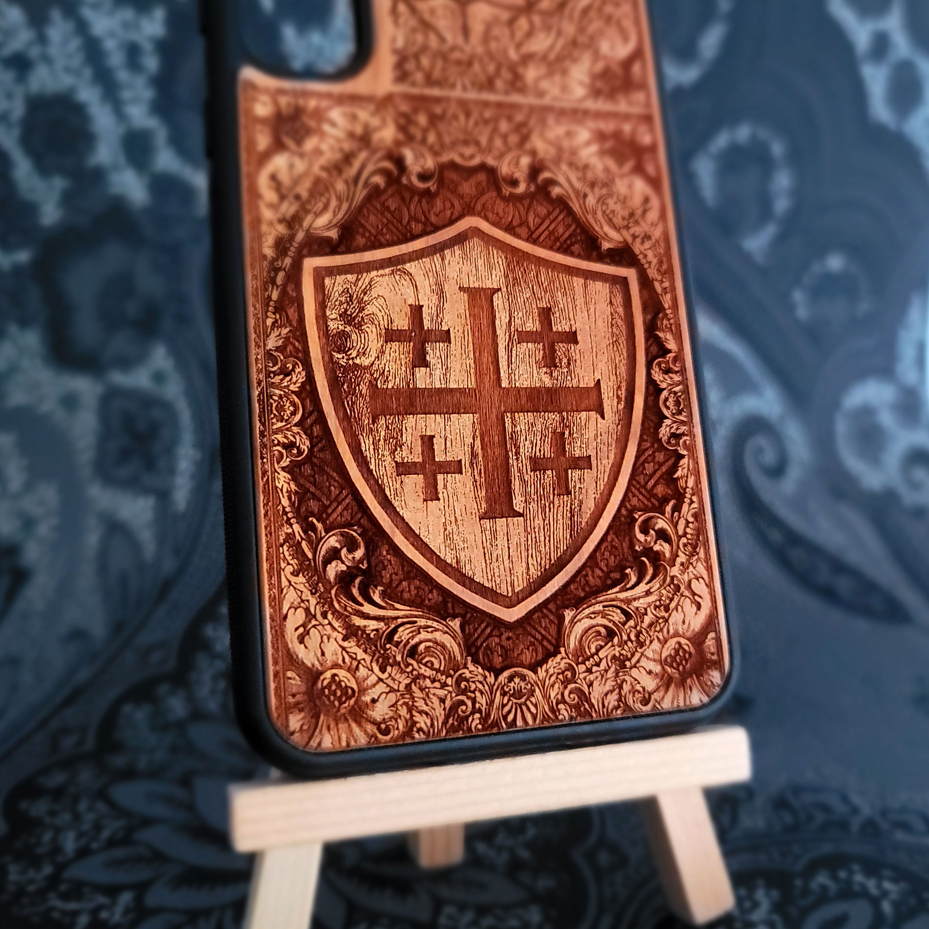 Jerusalem Cross - Wood Phone Case