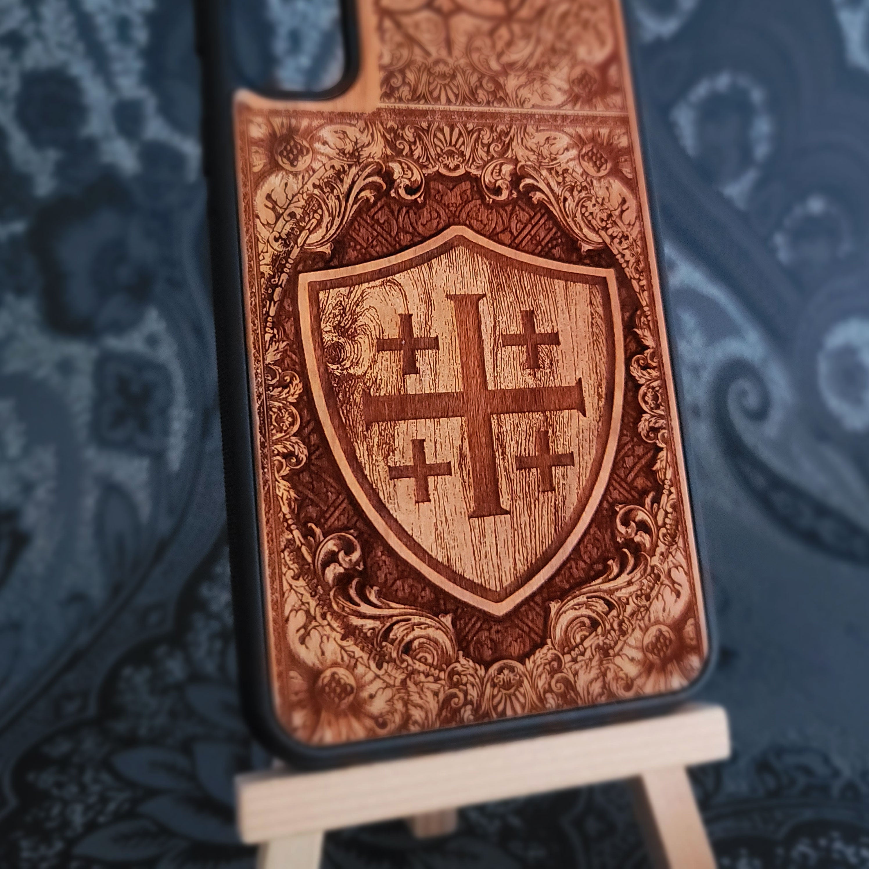 Jerusalem Cross - Wood Phone Case