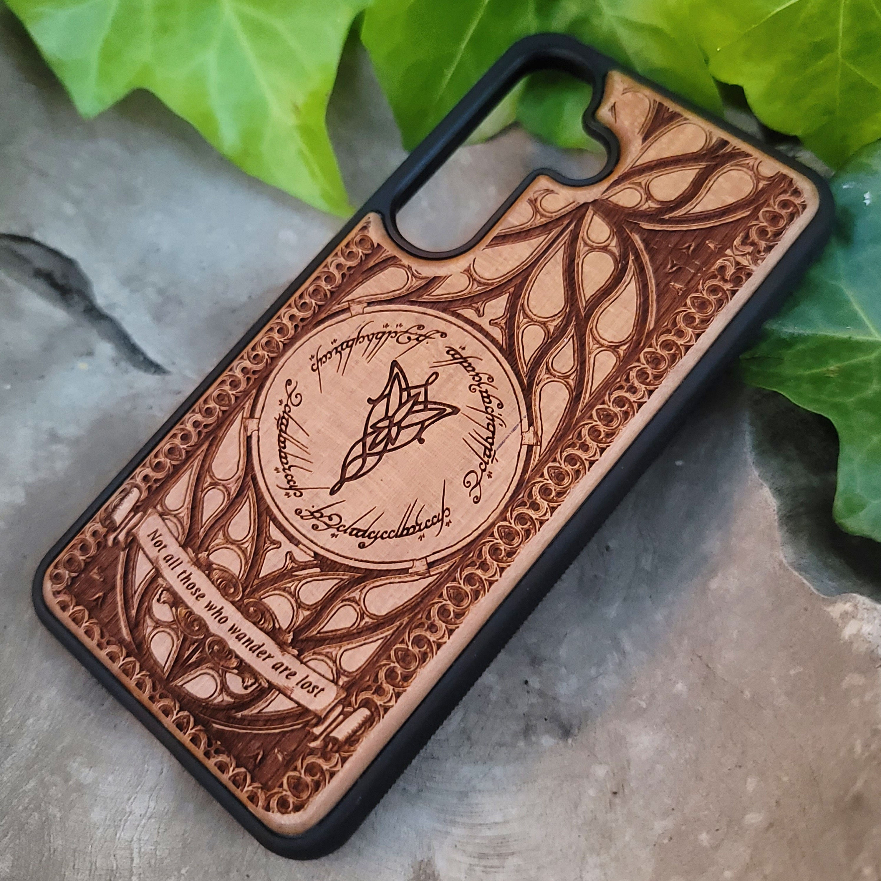THE EVENING star wood phone caselaser engraved