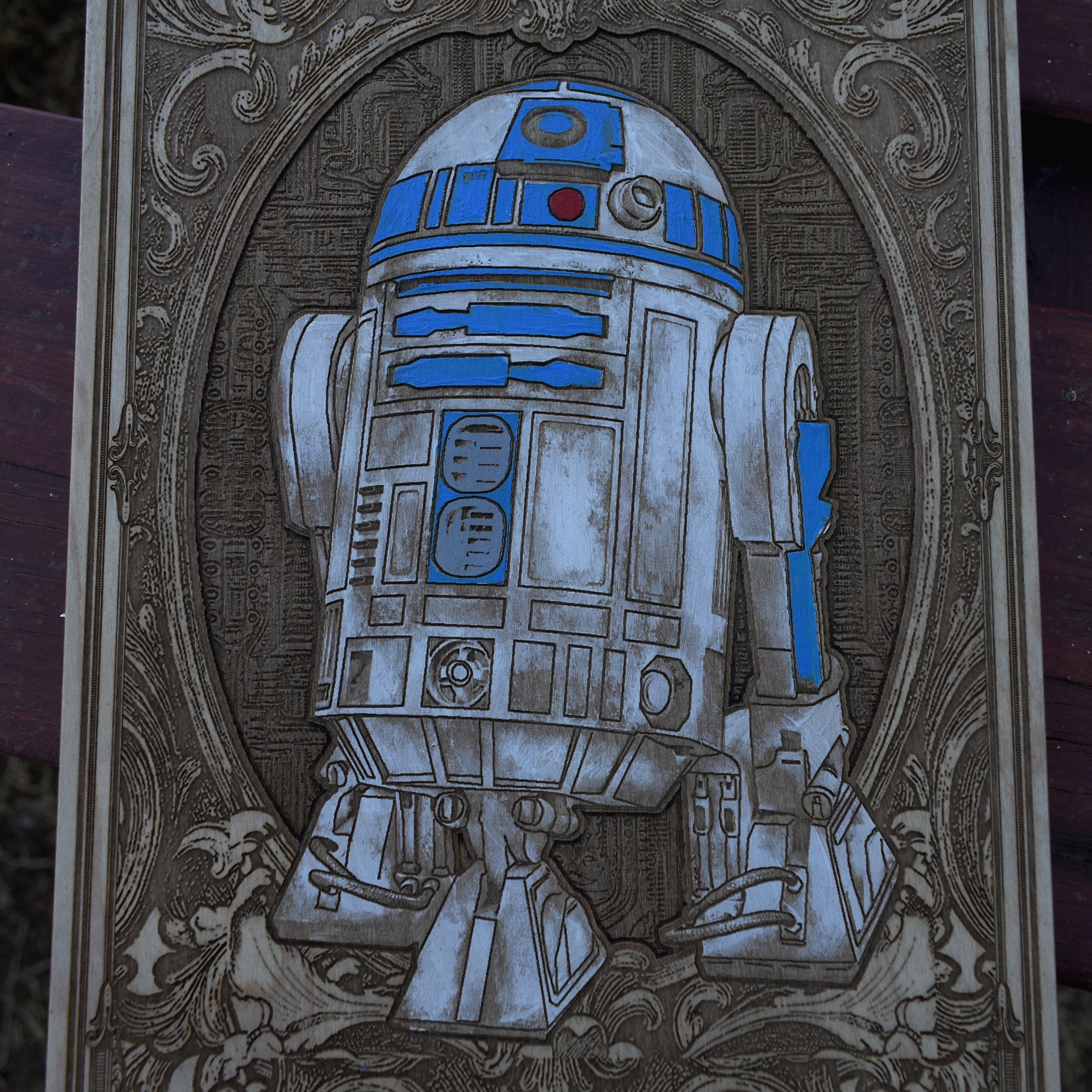 R2D2 - Medium Hand Painted
