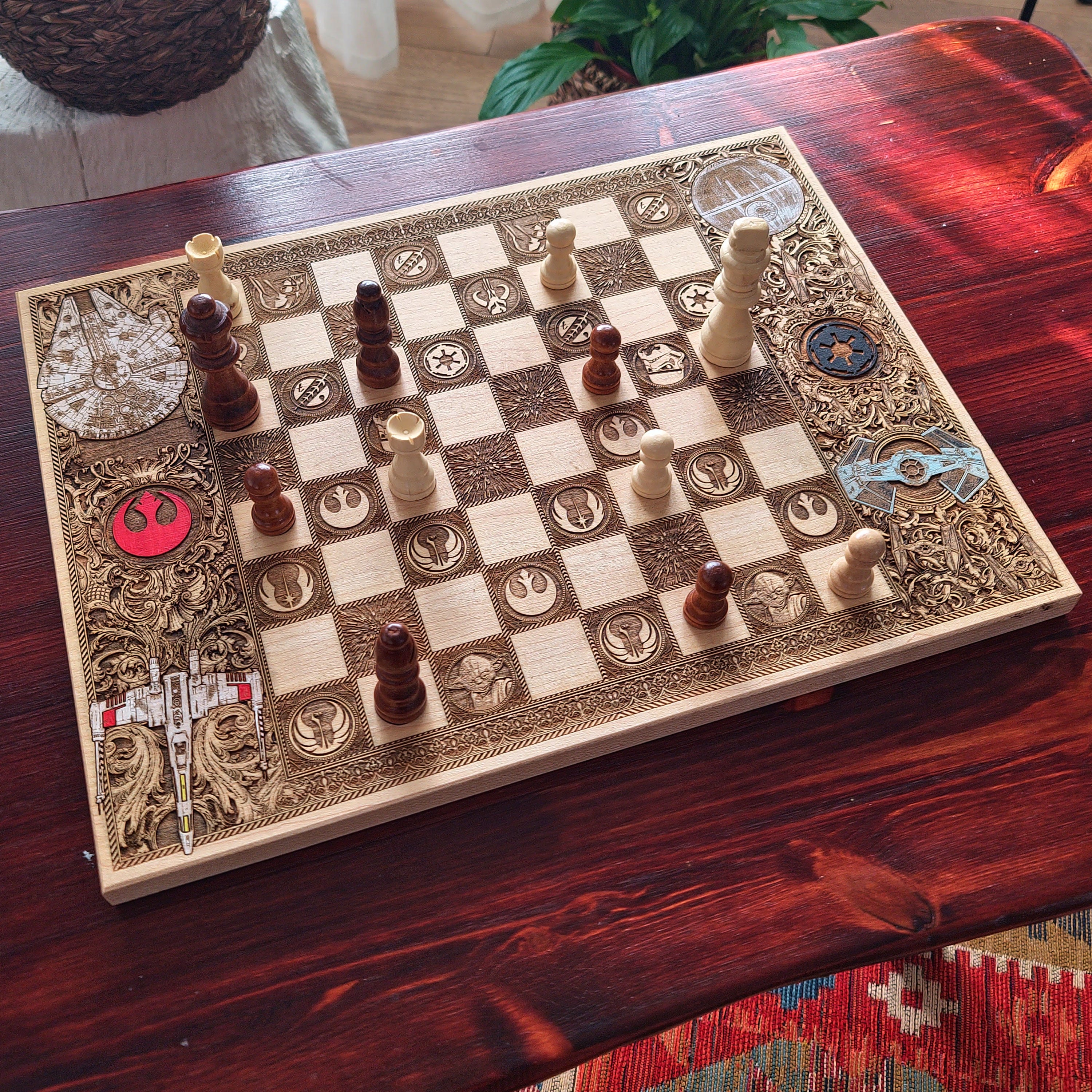 Sci Fi Chess Board Star Wars - A3 Large Size