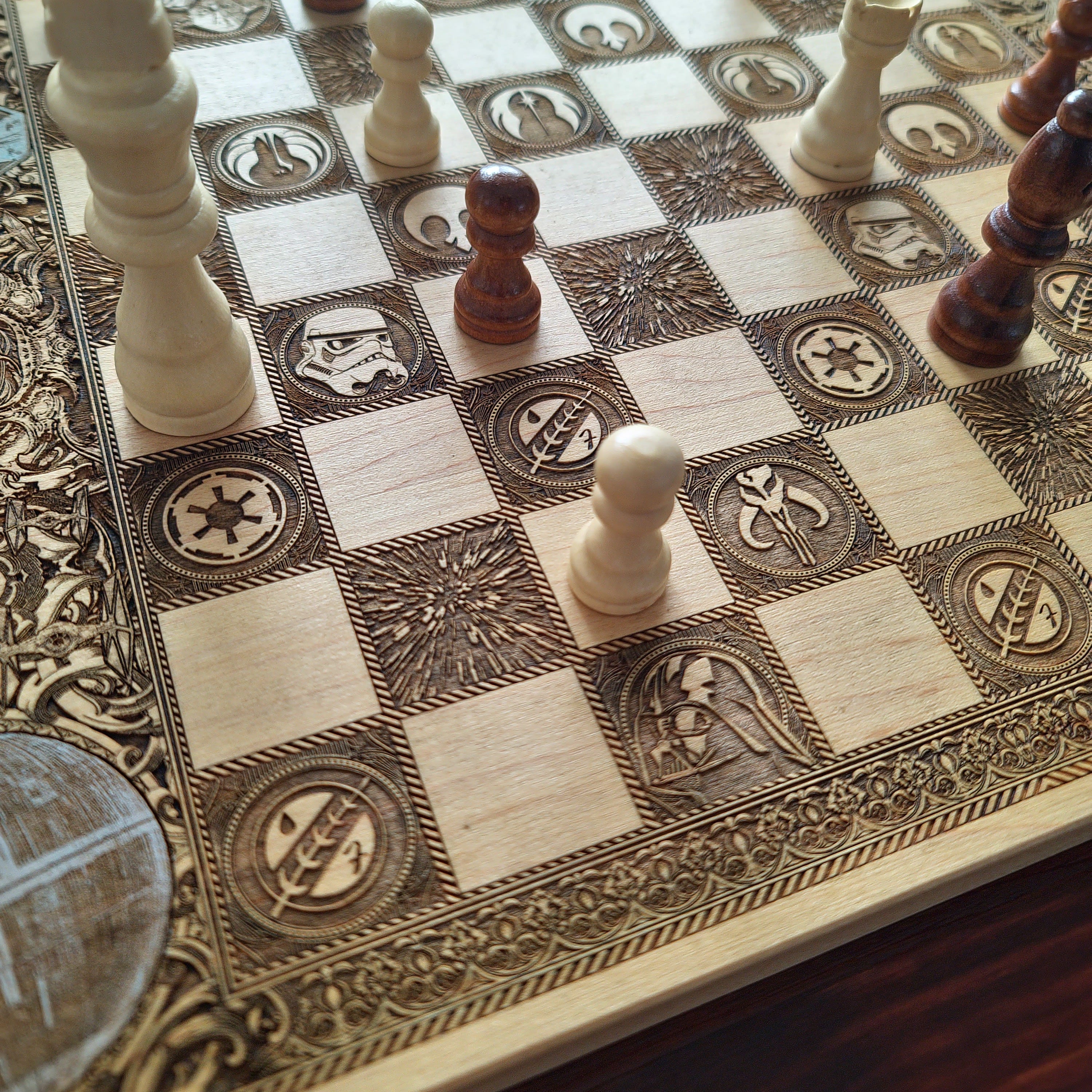 Sci Fi Chess Board Star Wars - A3 Large Size