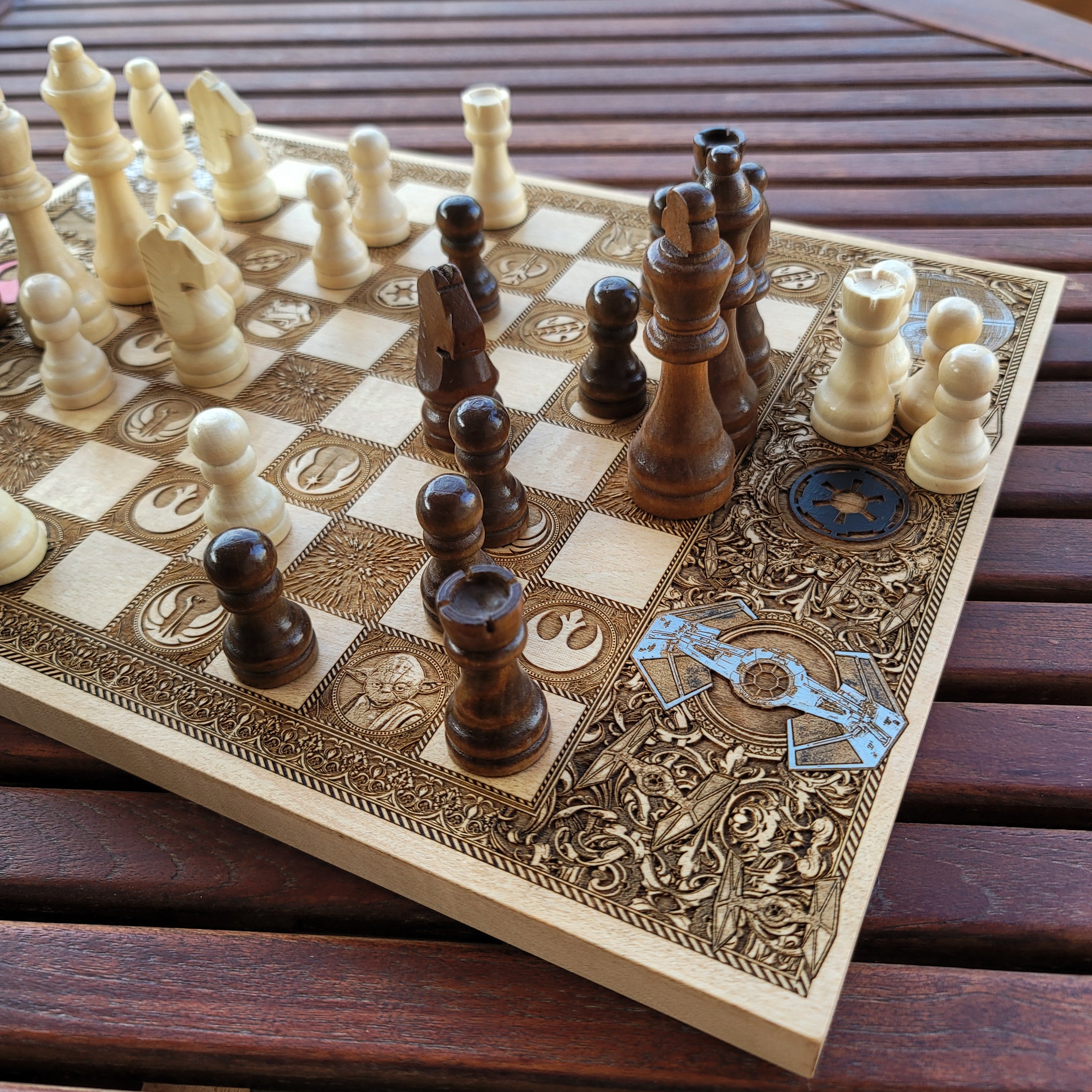Sci Fi Chess Board Star Wars - A3 Large Size