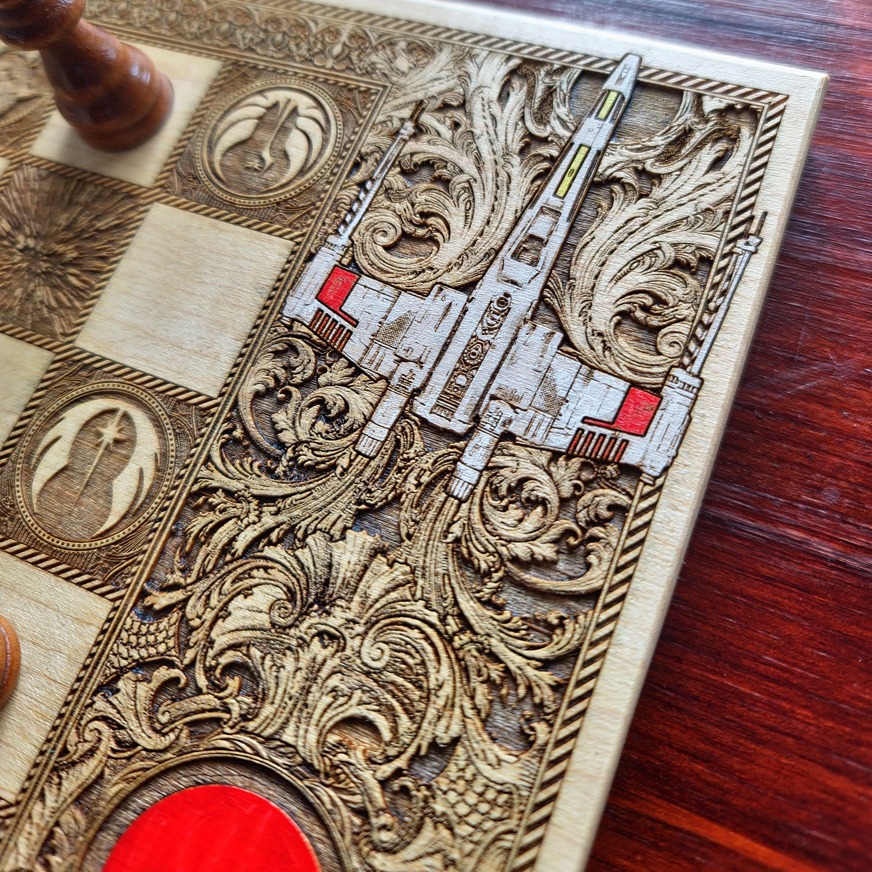 Sci Fi Chess Board Star Wars - A3 Large Size