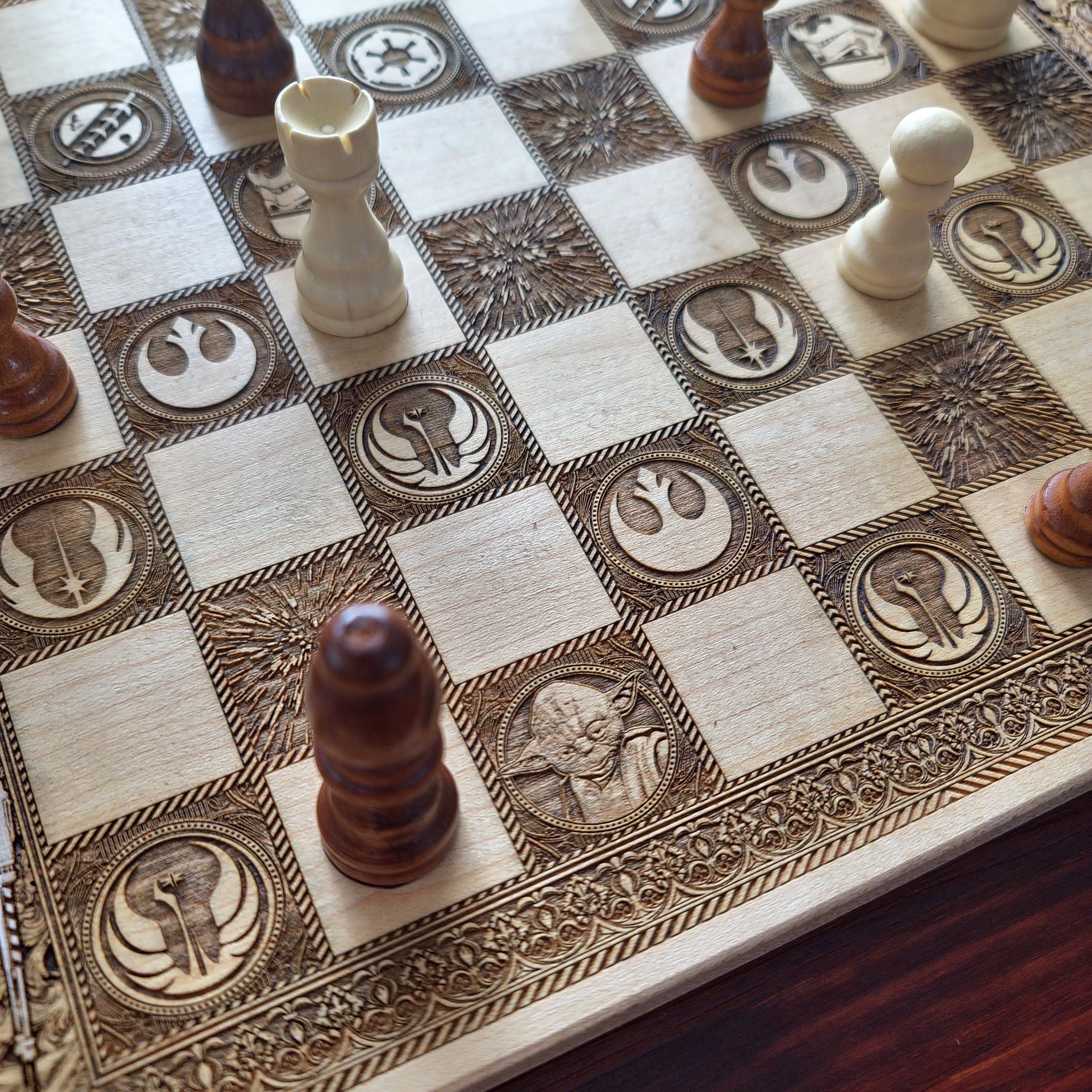 Sci Fi Chess Board Star Wars - A3 Large Size