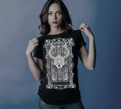 Skull Graphic T-Shirt, Goth Clothing "Cross Skull"