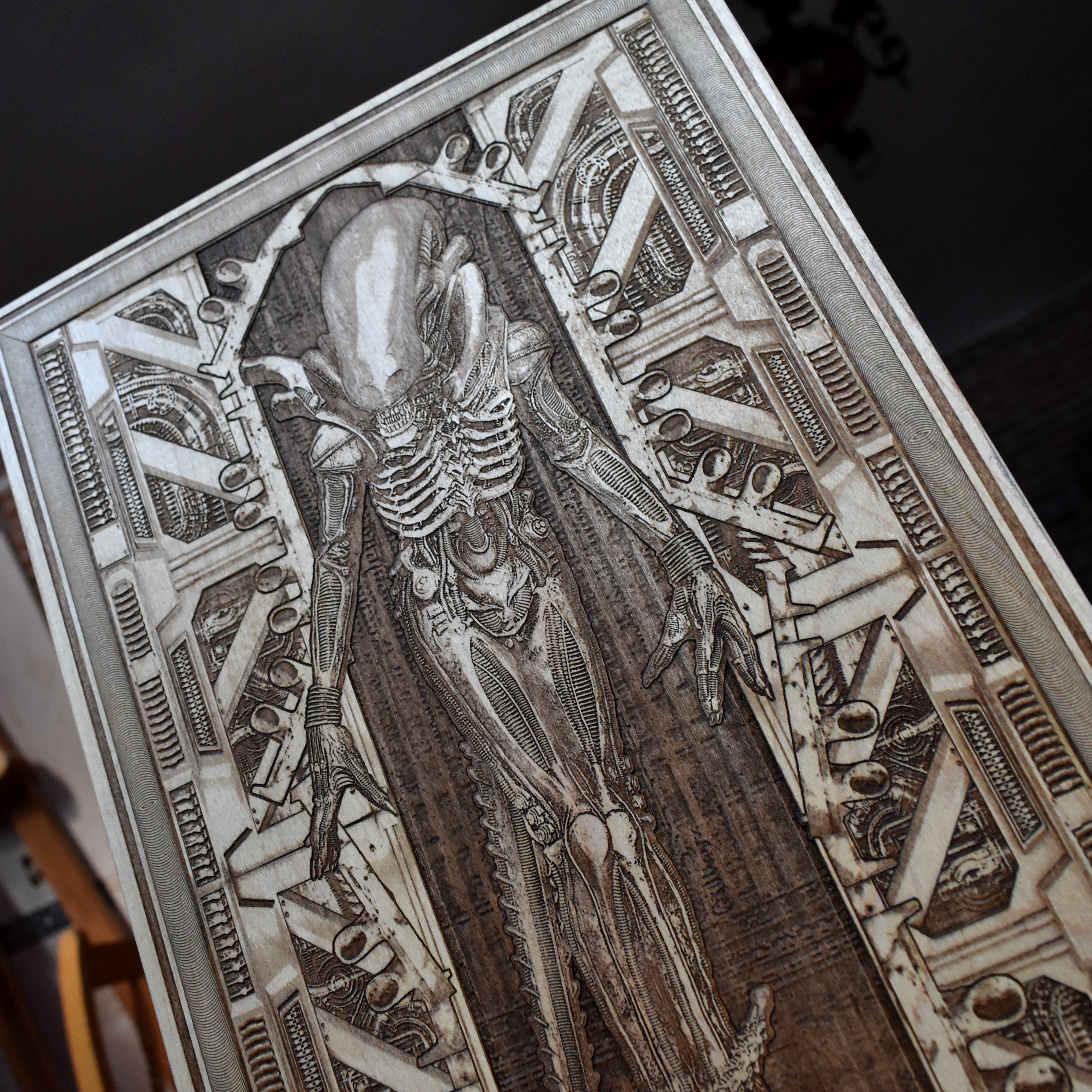 Alien Wood Wall Art VIII - Large