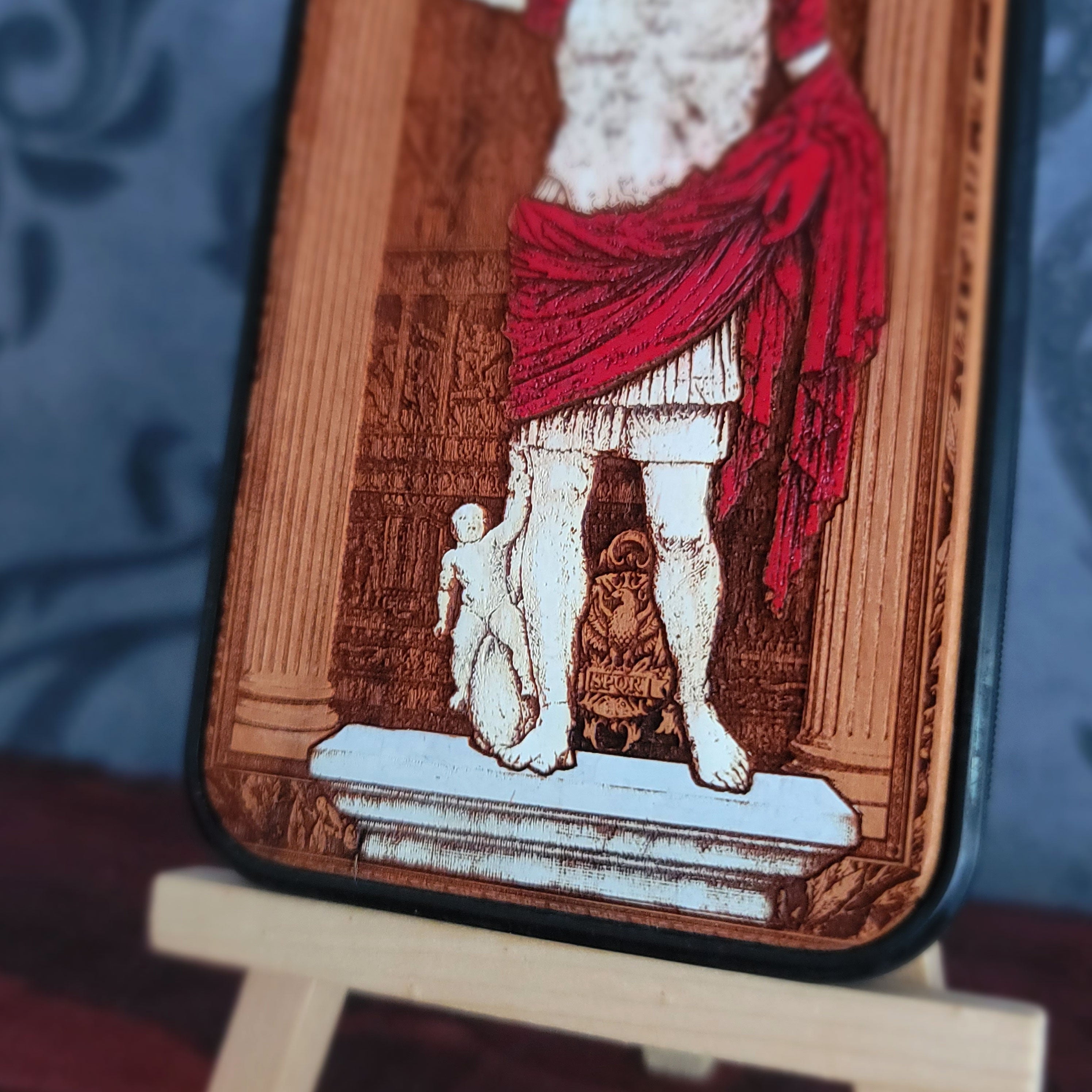 Augustus - Wood Phone Case - Hand Painted