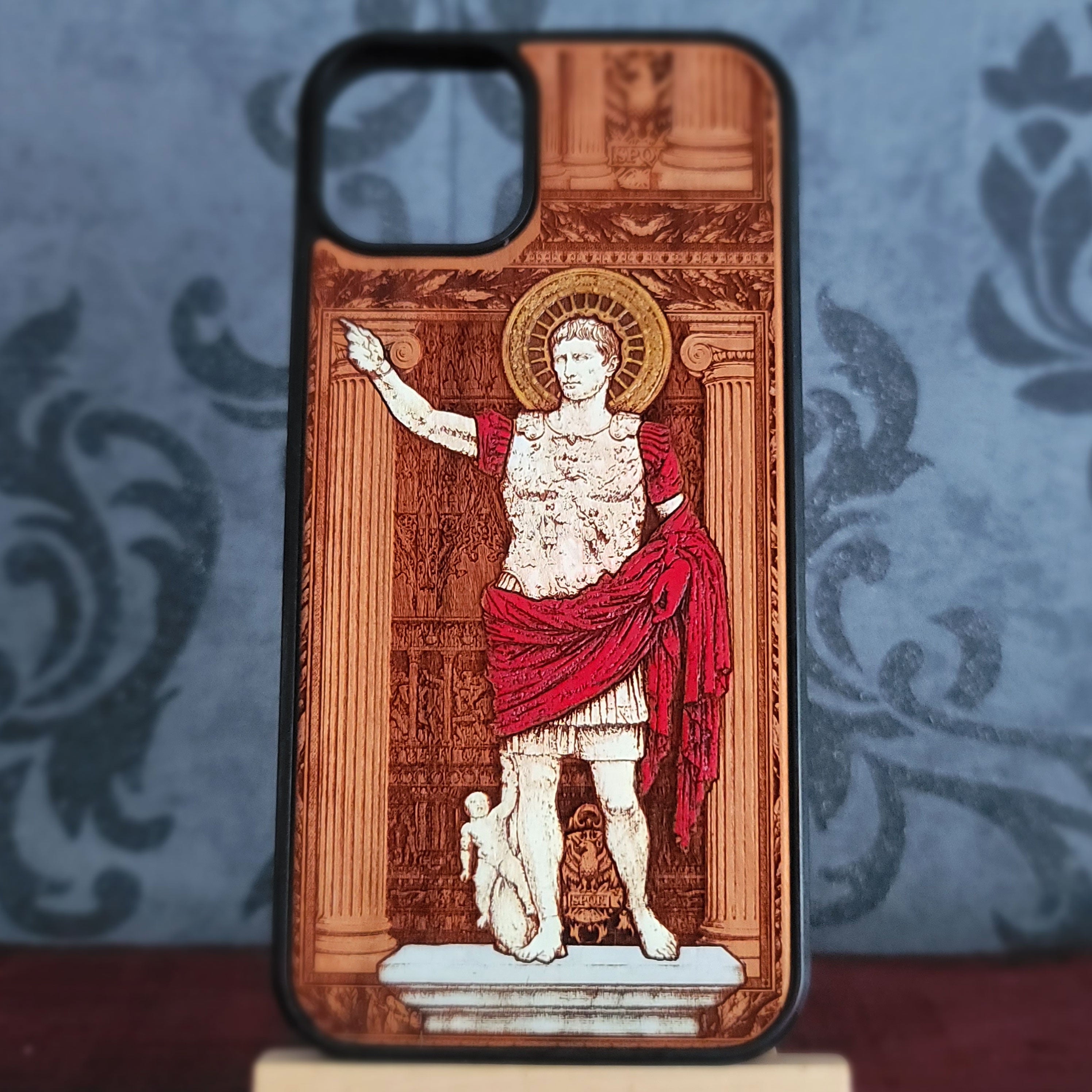 Augustus - Wood Phone Case - Hand Painted