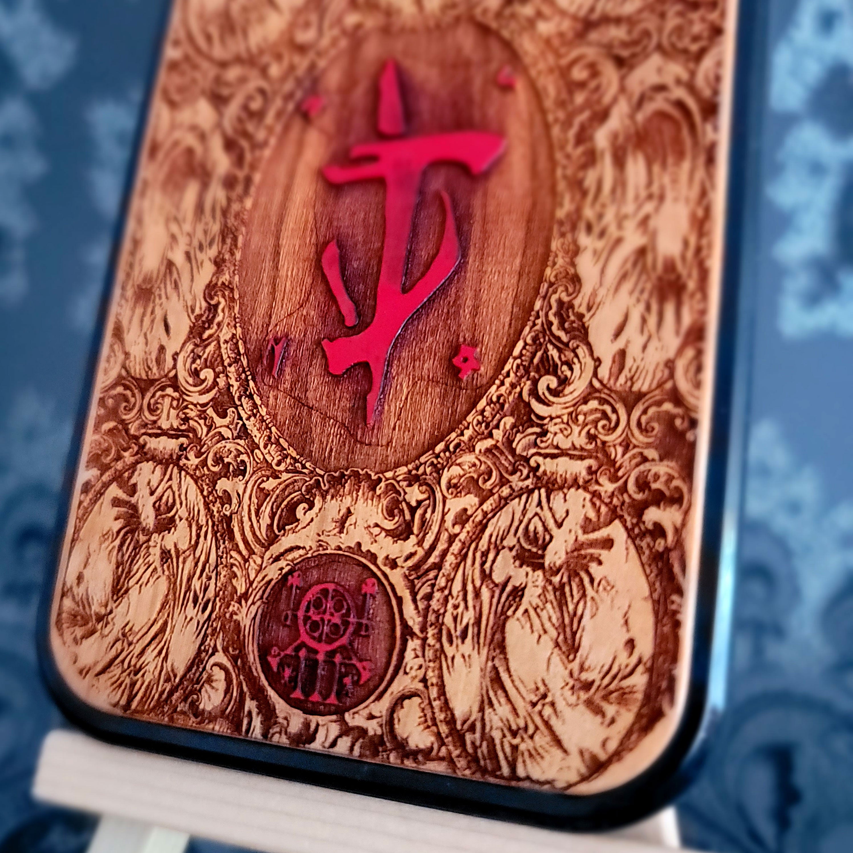 Doom - Wood Phone Case - Hand Painted