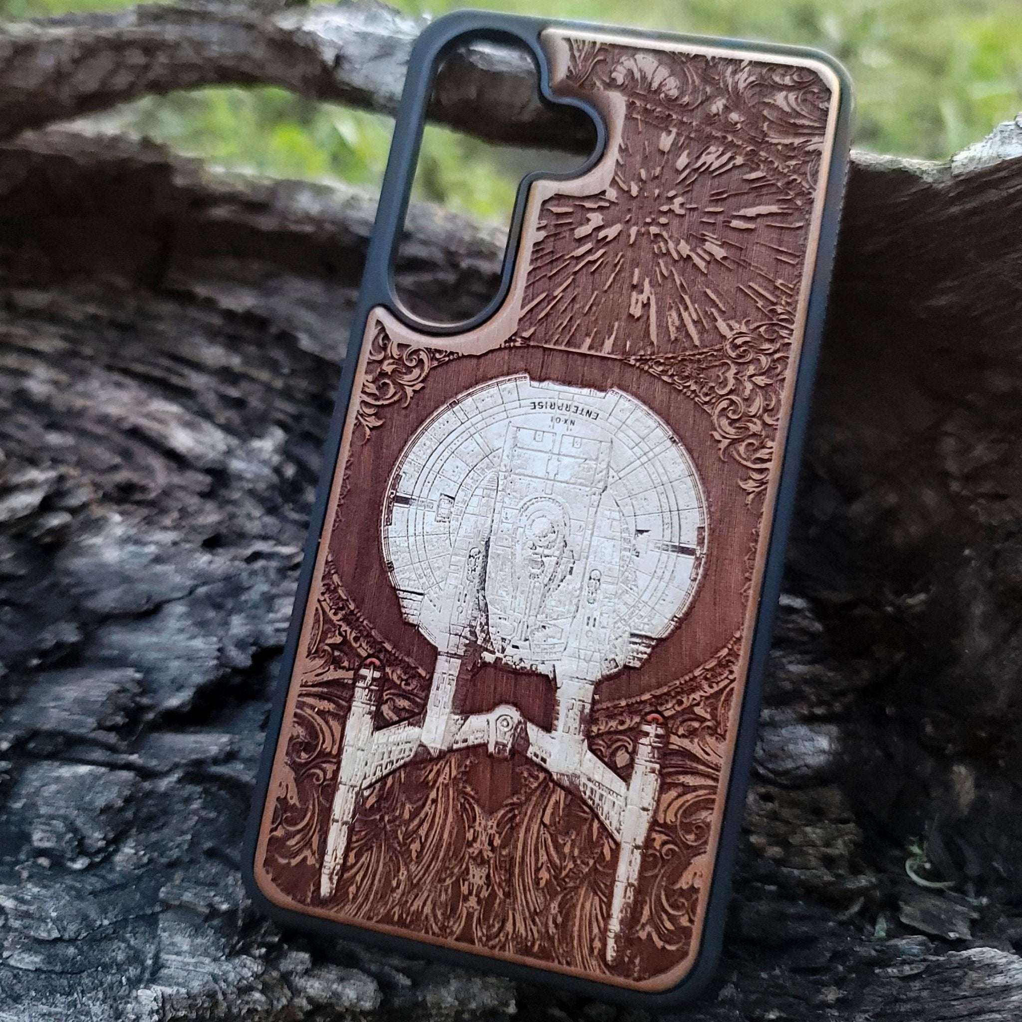 Star Trek wooden phone case for Galaxy S iPhone  gift