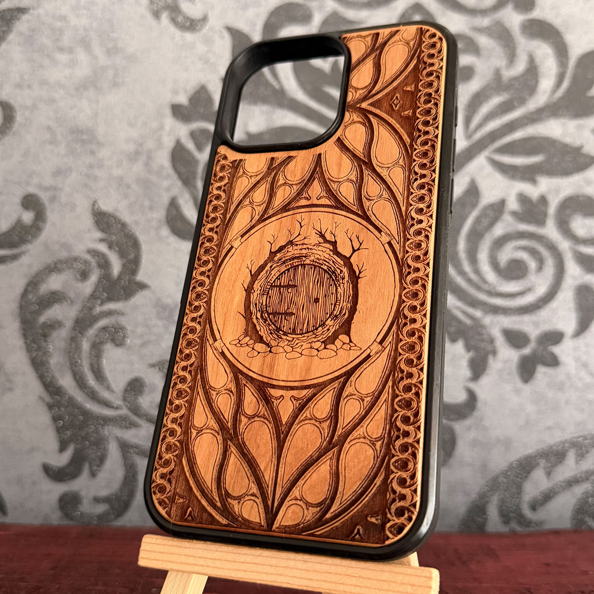 Hobbit Door Lord of the Rings Wooden Phone Case