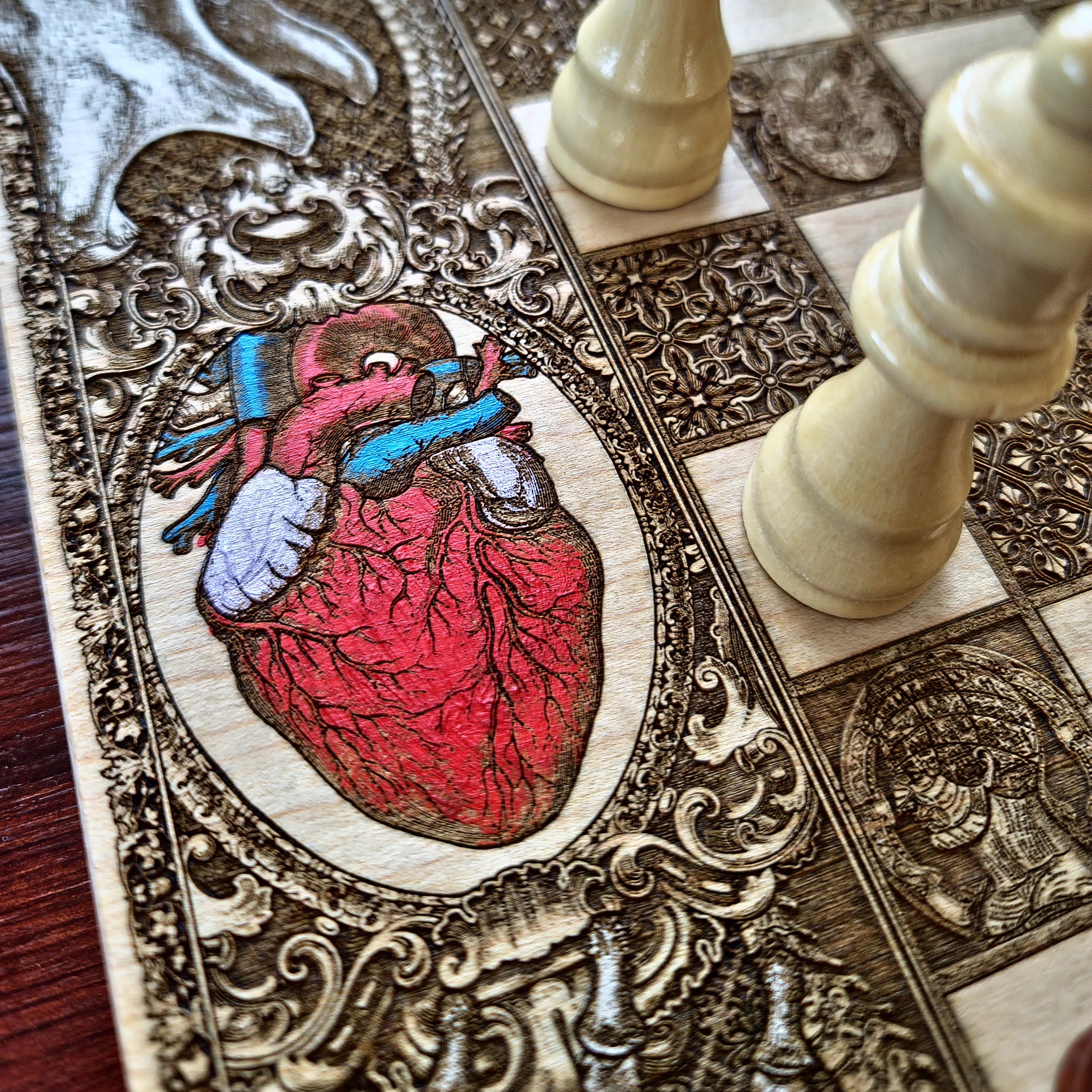 Human Anatomy Chess Board - A3 Large Size