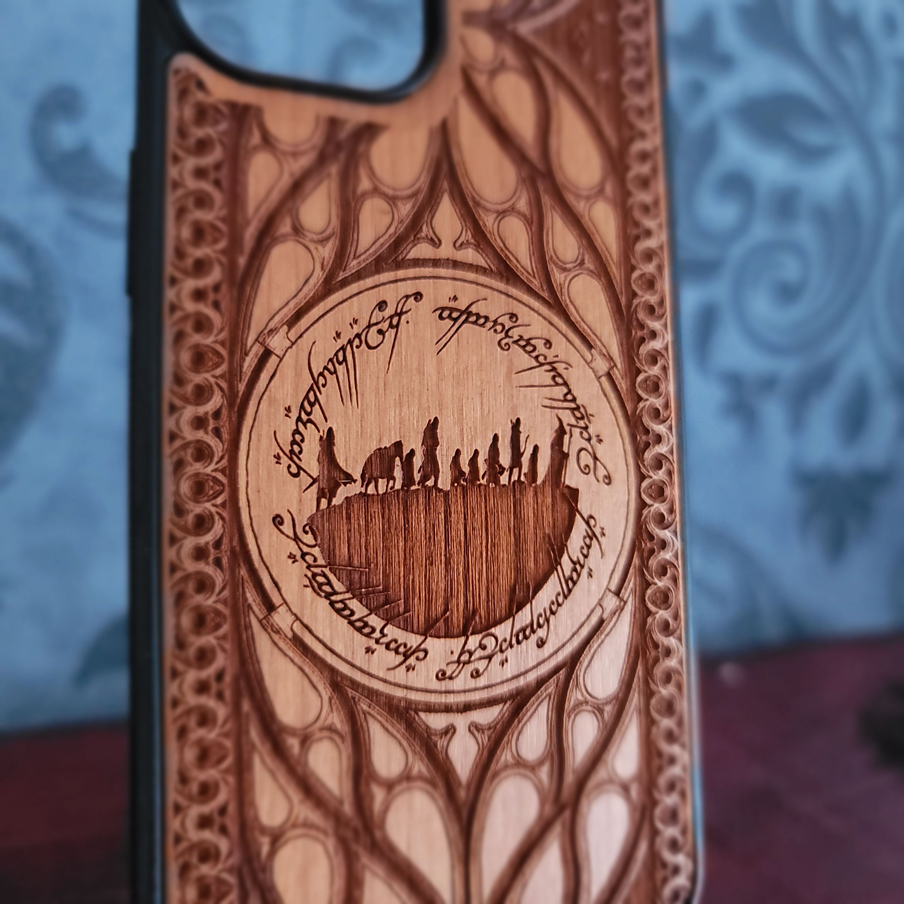 Holz Handyhülle LOTR - Individuelles Symbol Design IV