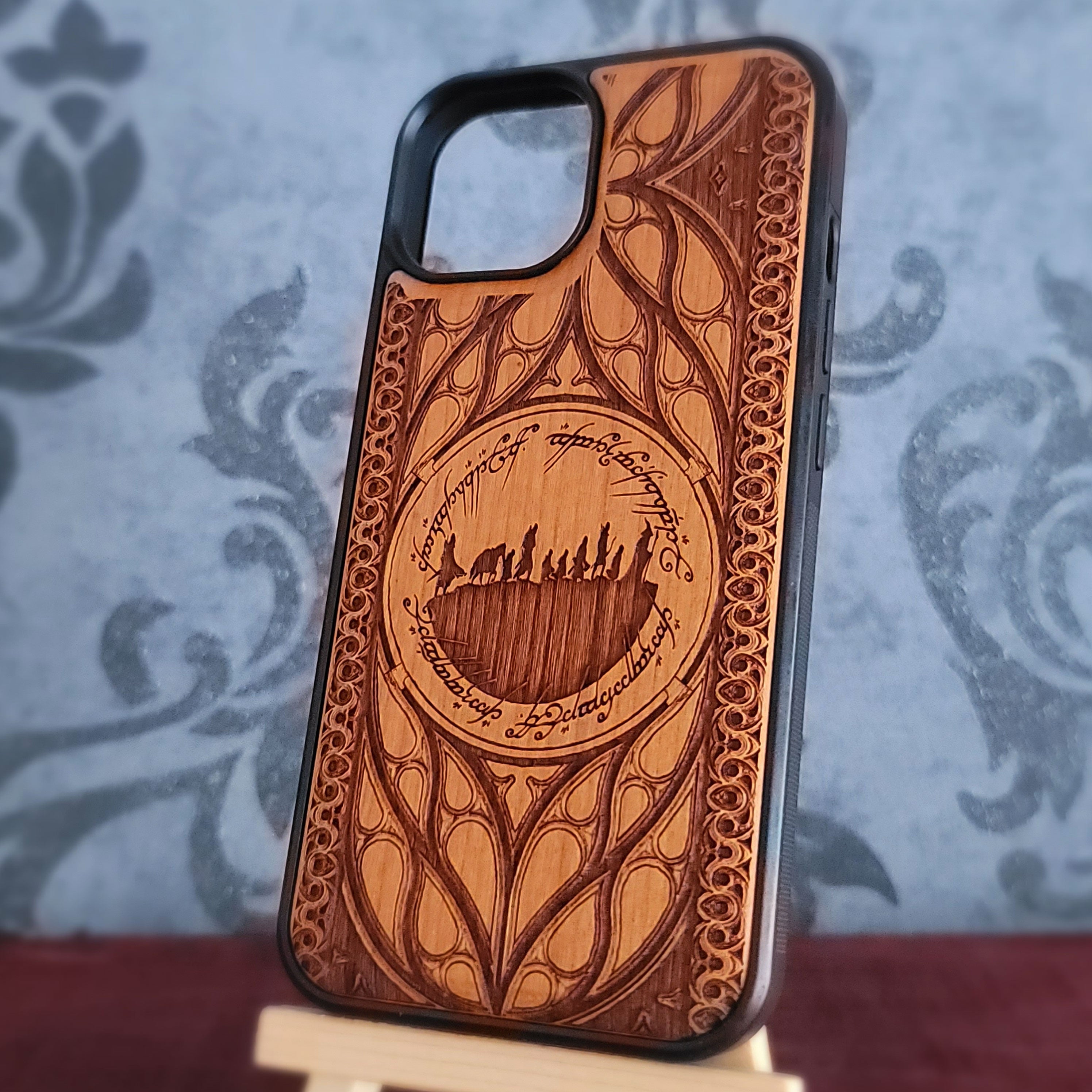 Holz Handyhülle LOTR - Individuelles Symbol Design IV