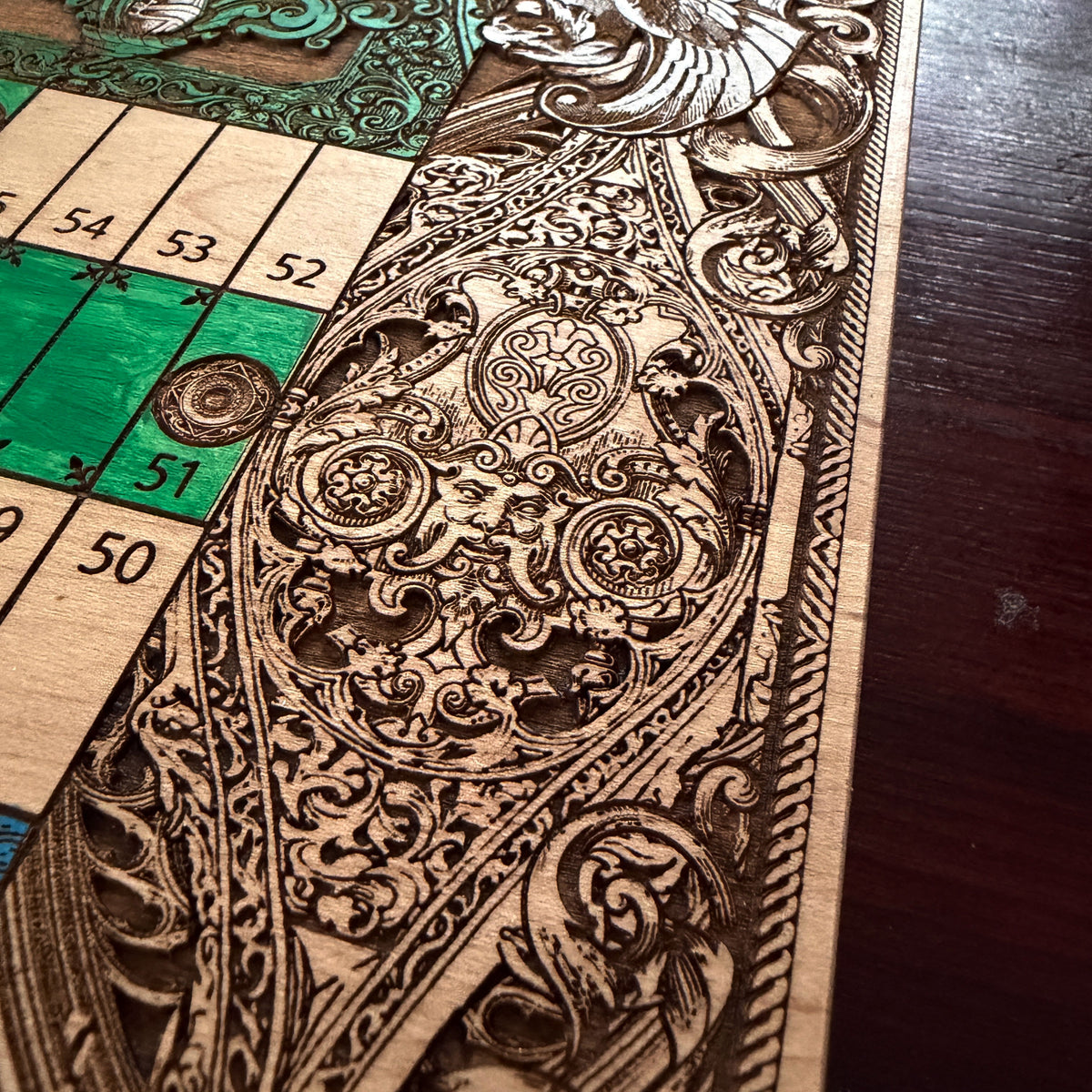 Harry Potter Hogwarts Houses Wooden Parcheesi Board