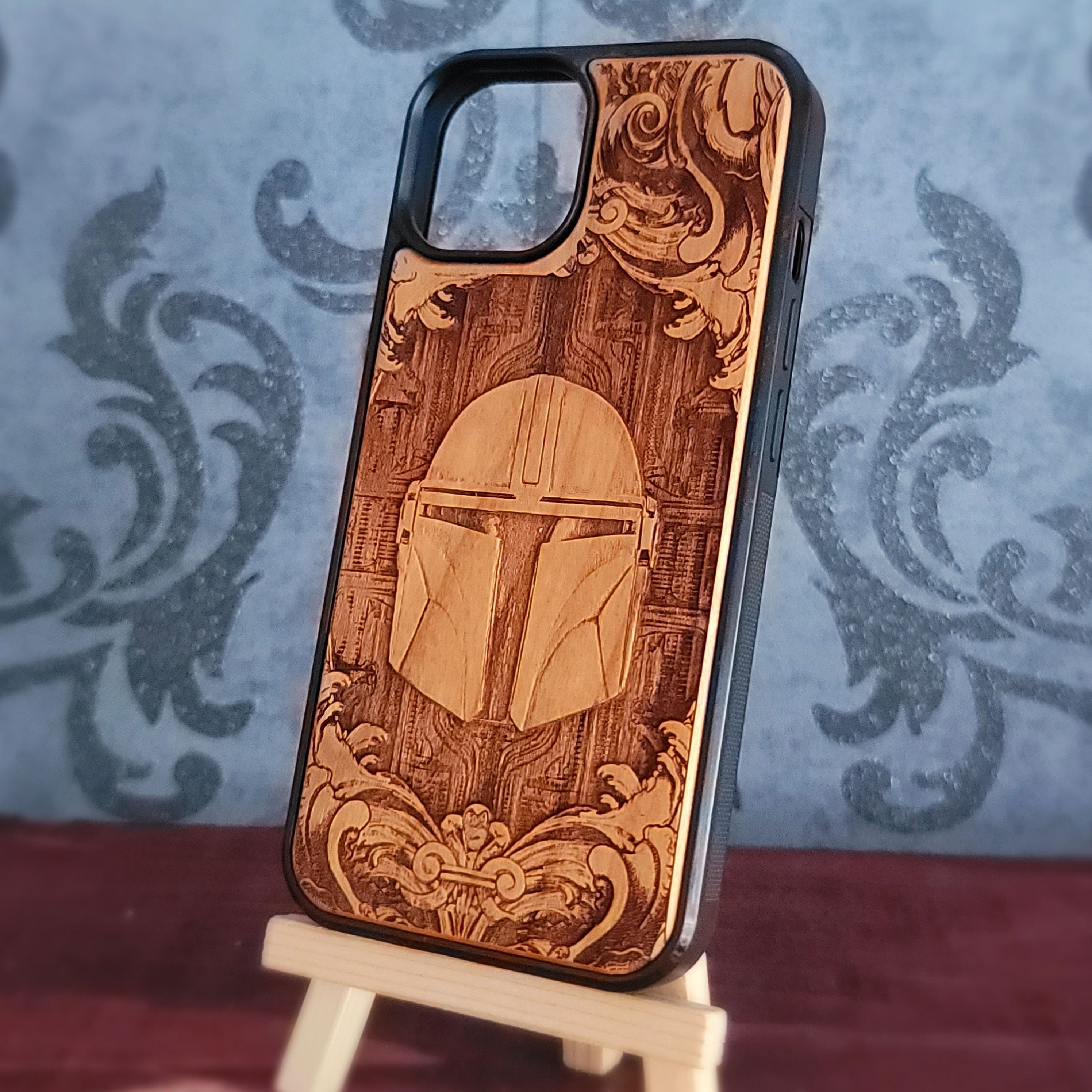 Mandalorian - Wood Phone Case
