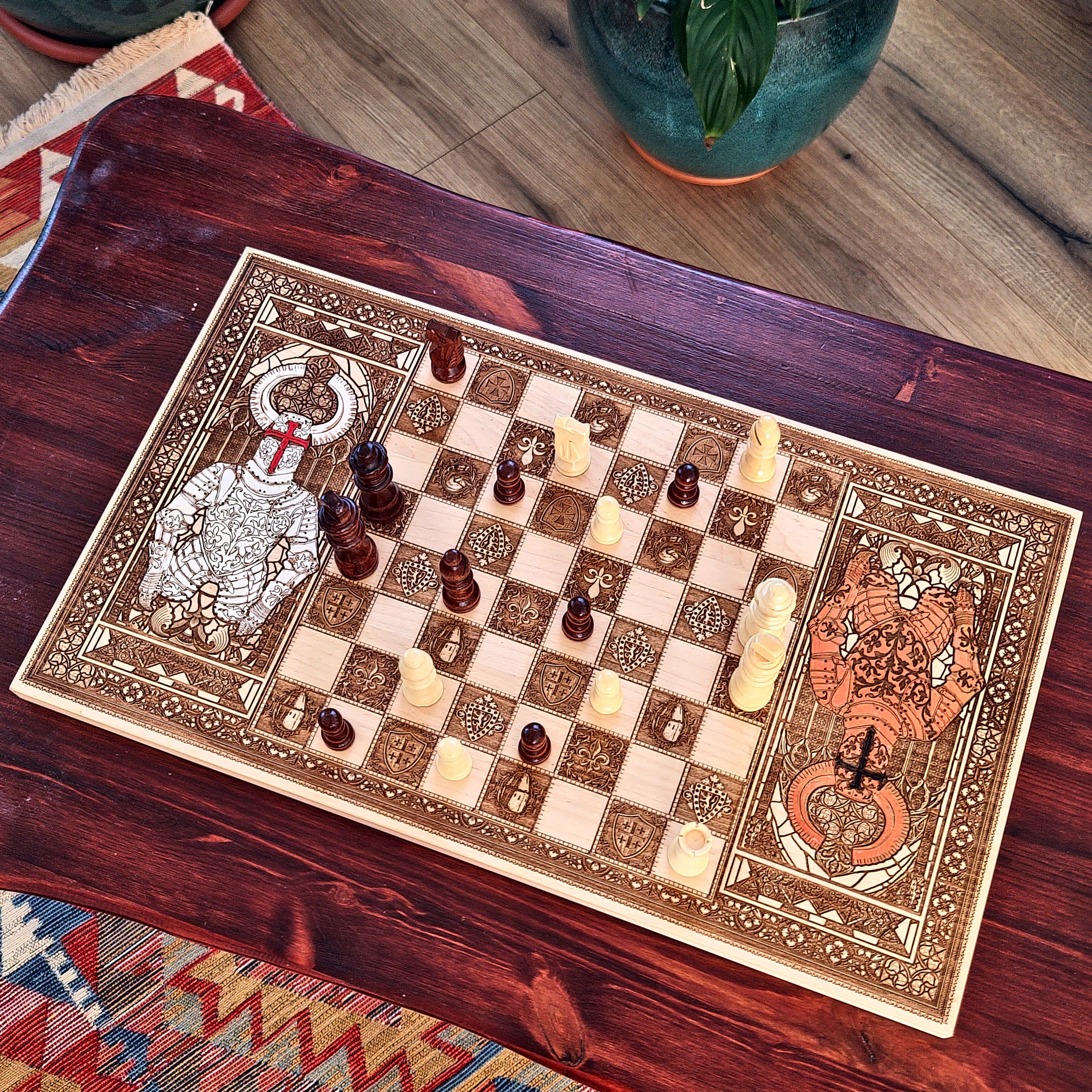 Medieval Knights Chess Board