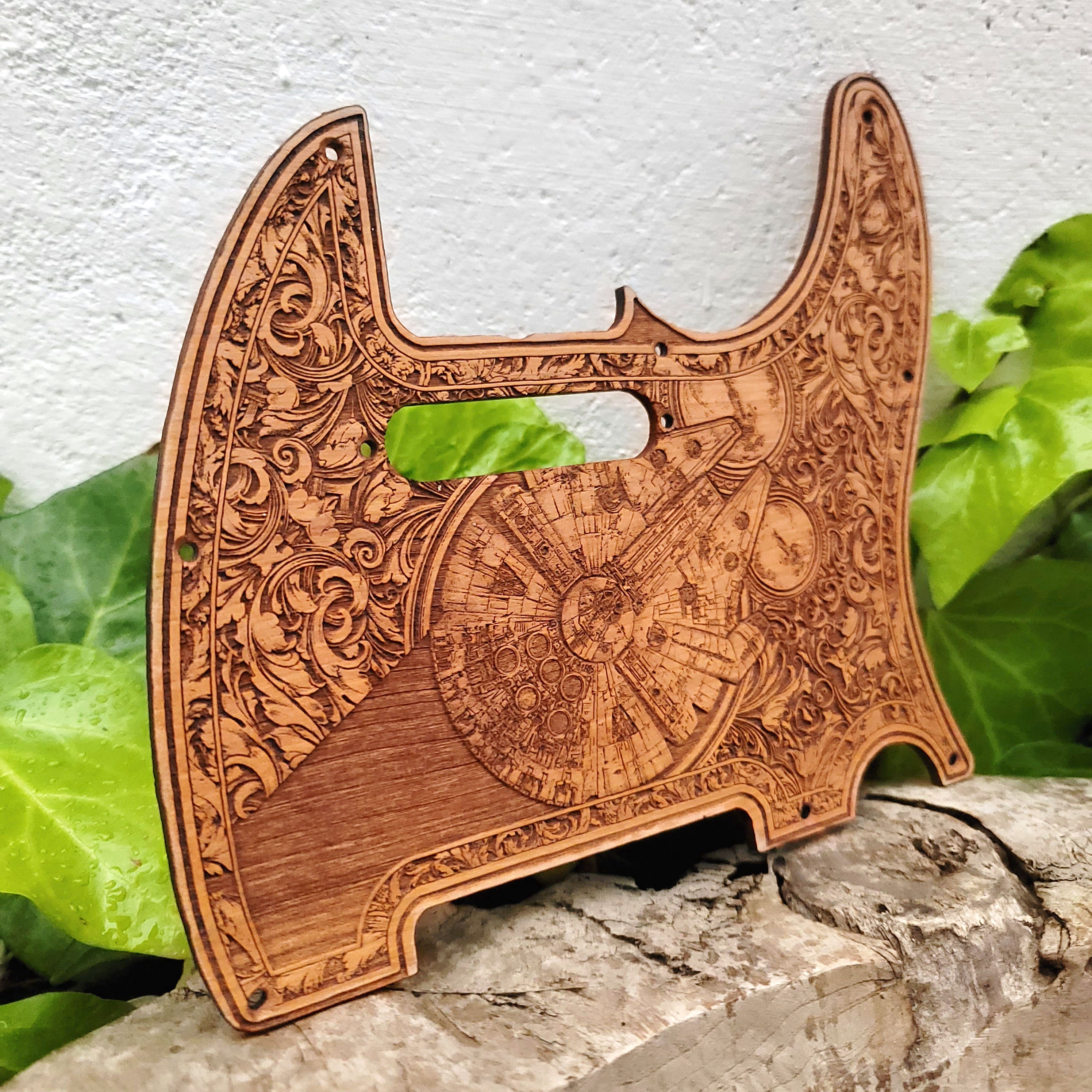 Telecaster Wood Pickguard - Millennium Falcon