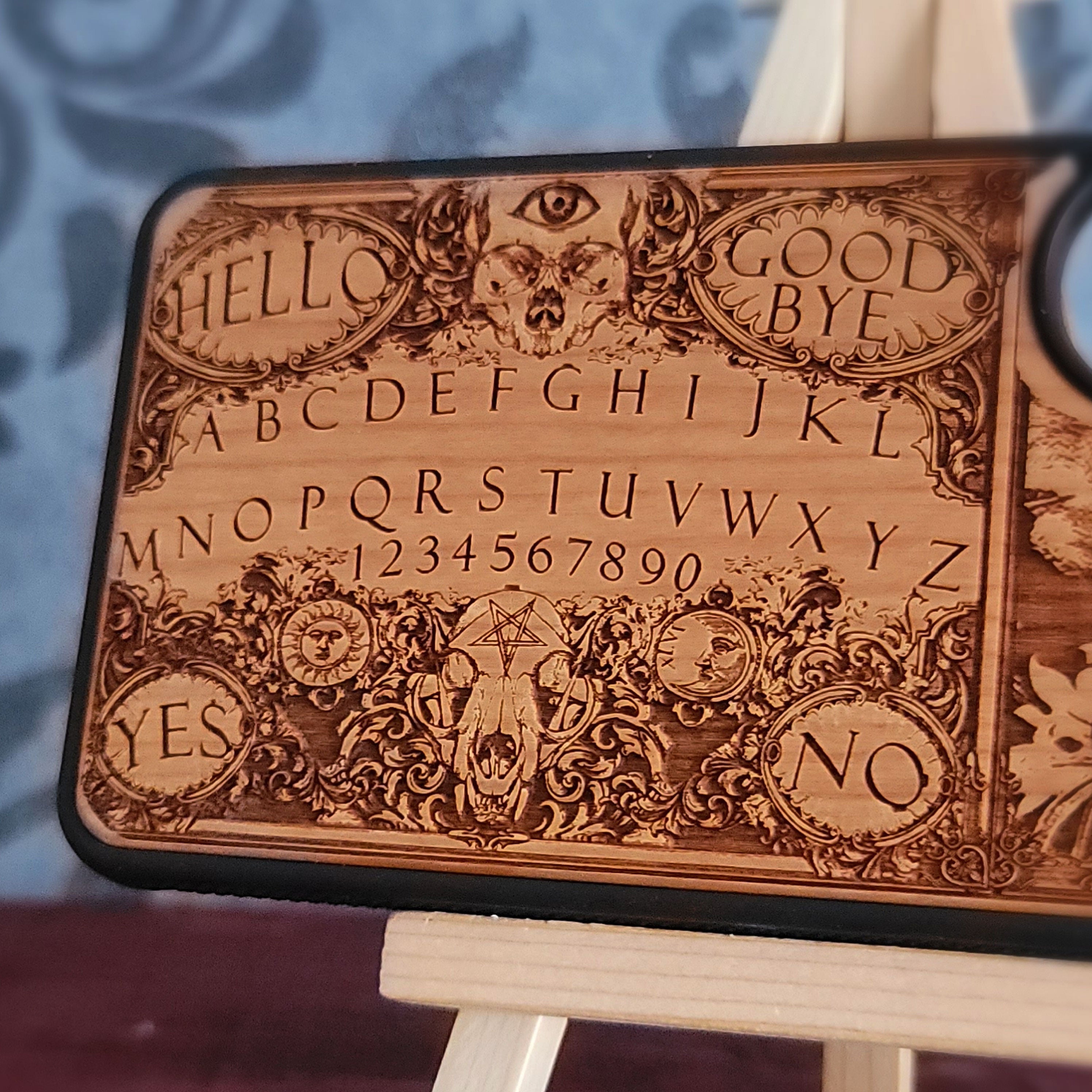 ouija tablet engraved wood phone case for iPhone and Galaxy