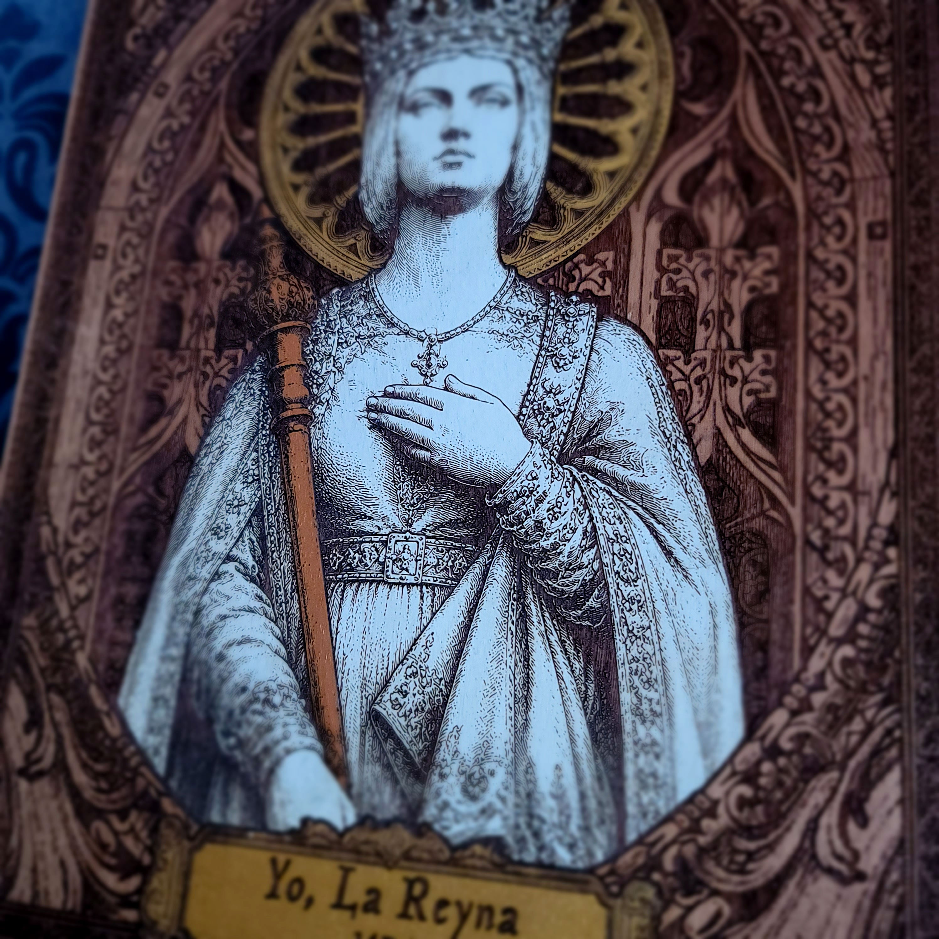 Isabella the Catholic - Cedar Hand Painted
