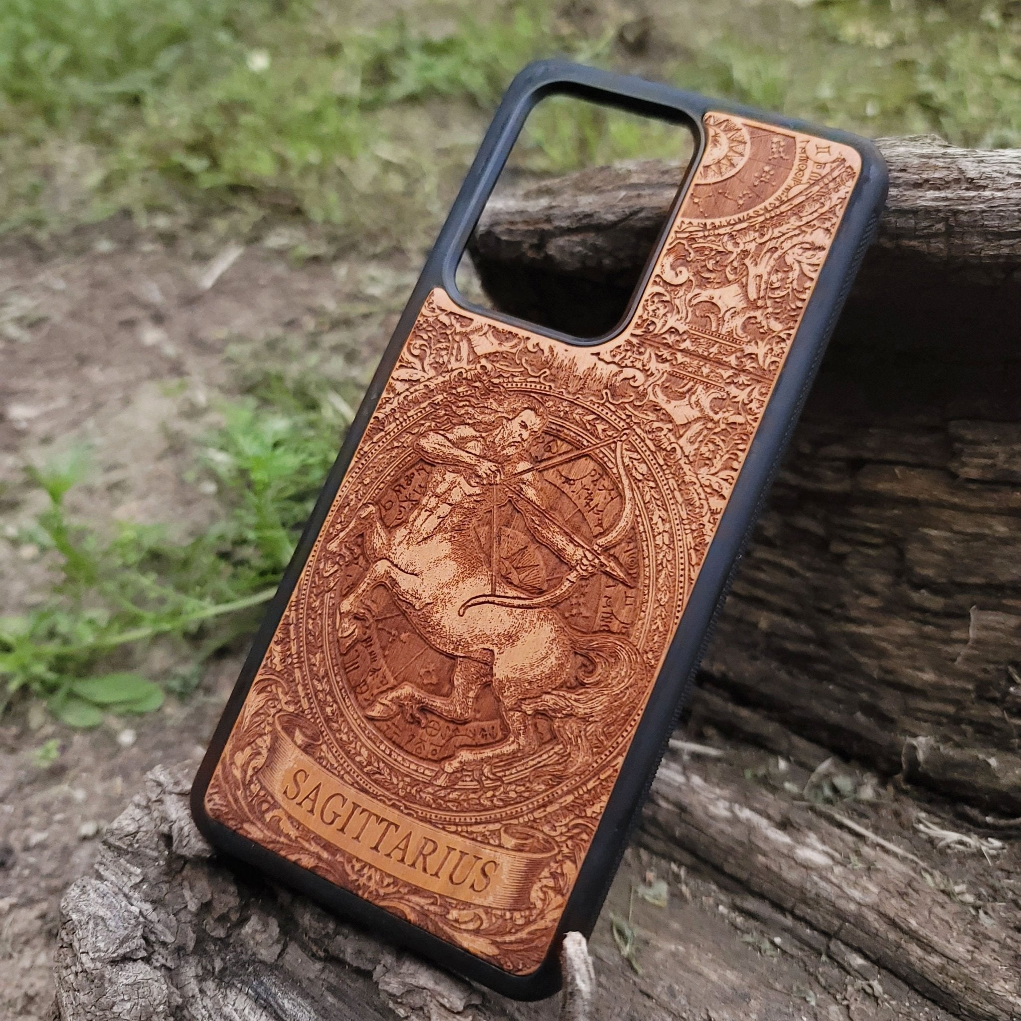 Unique Sagittarius astrology gift idea – engraved phone case