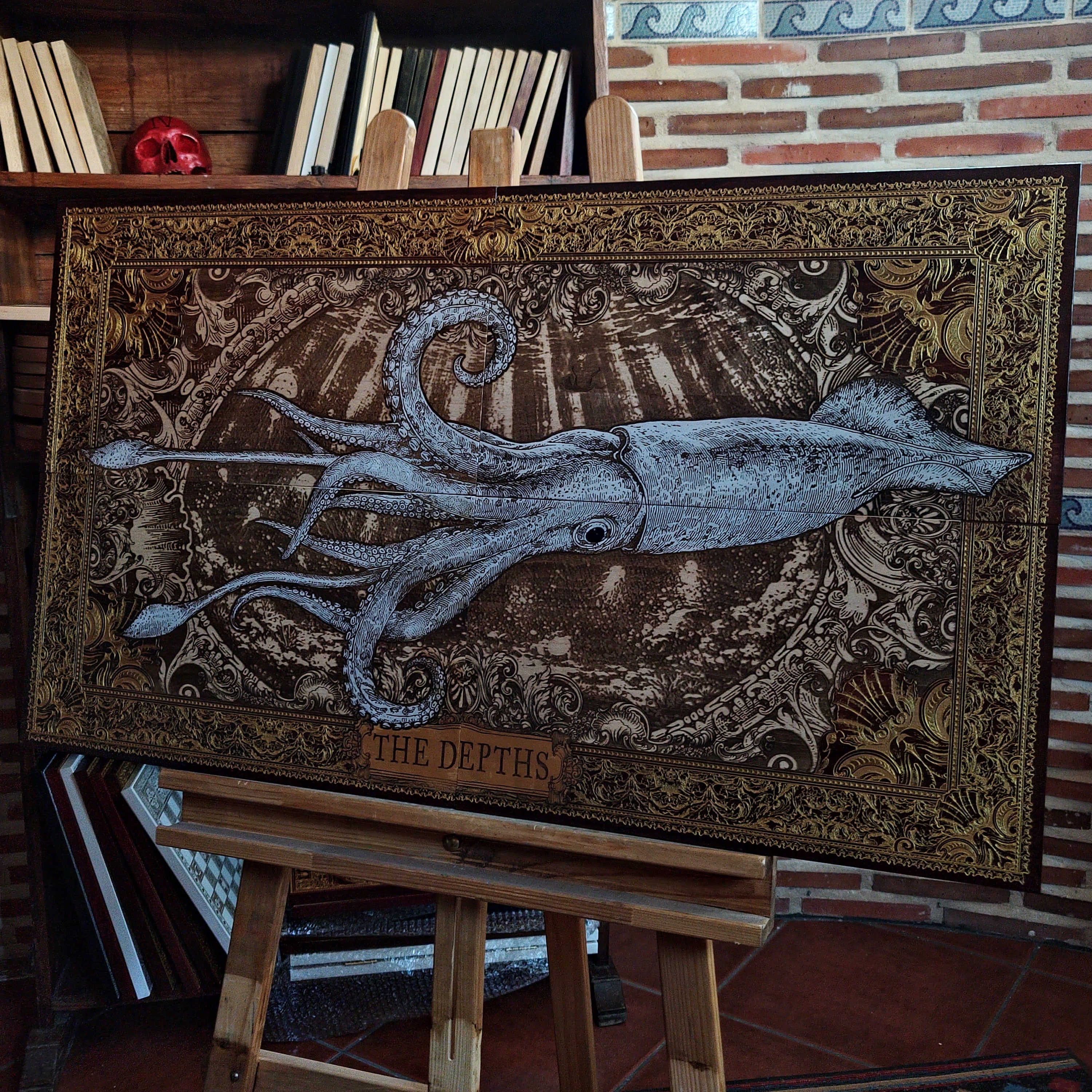 Squid - The Depths - Mega Large - 4 Wood Pieces
