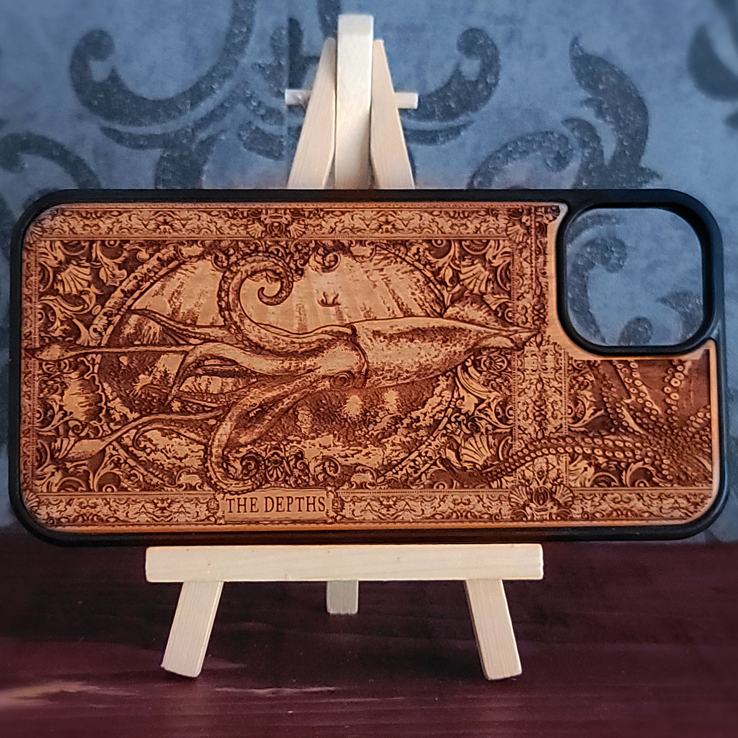Squid Wood Phone Case
