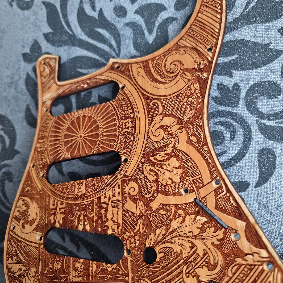 Custom wood pickguard for Stratocaster style electric guitar