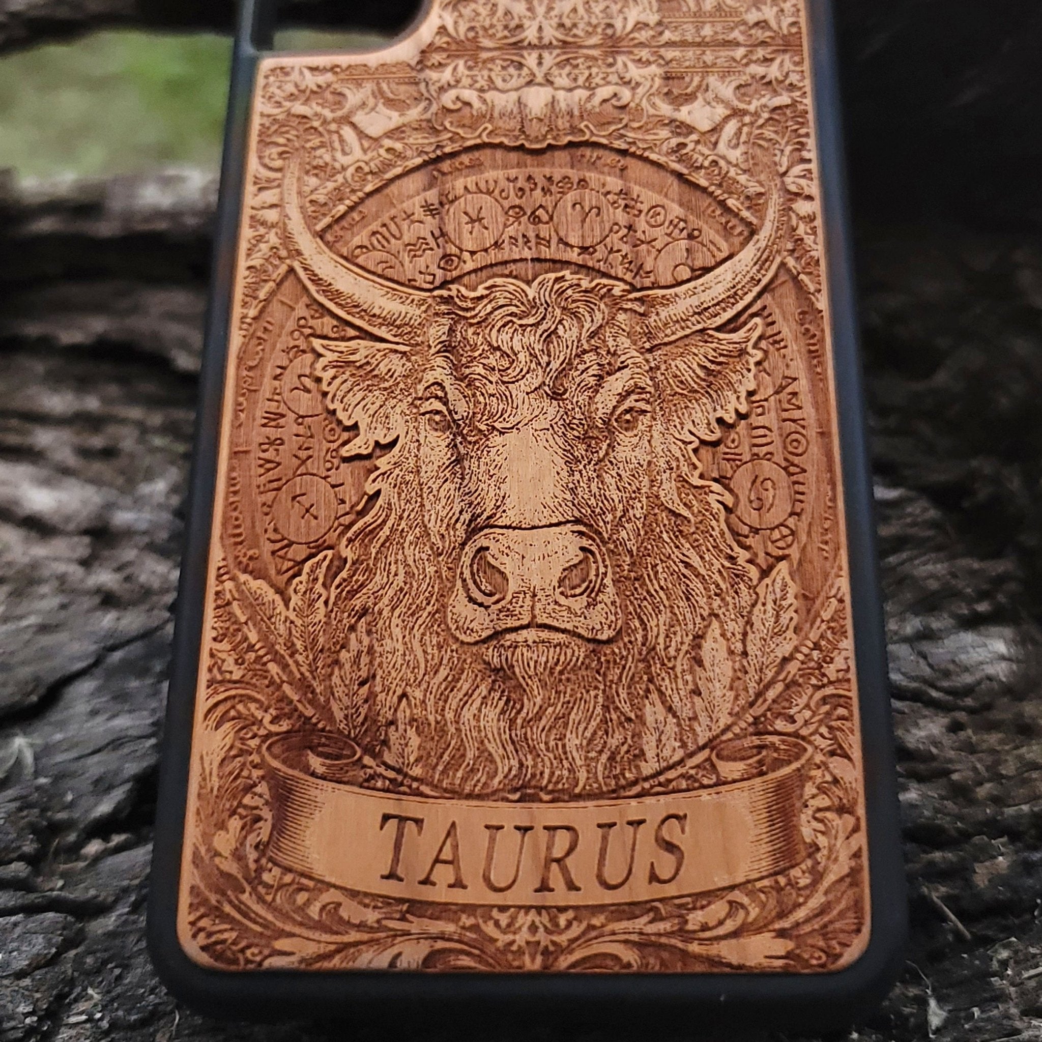 Unique Taurus birthday gift with engraved zodiac artwork