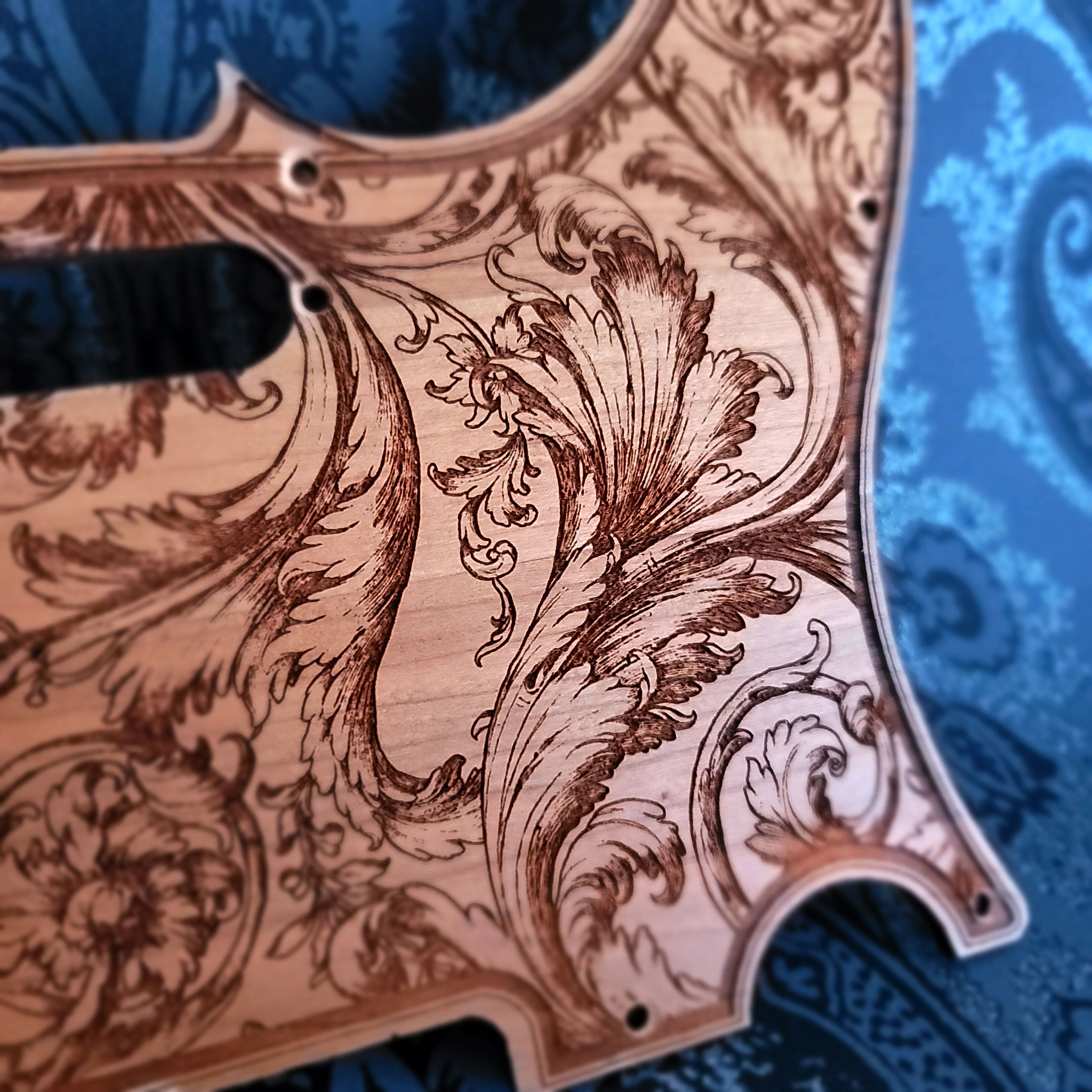 Telecaster Holz-Schlagbrett – Floral 1