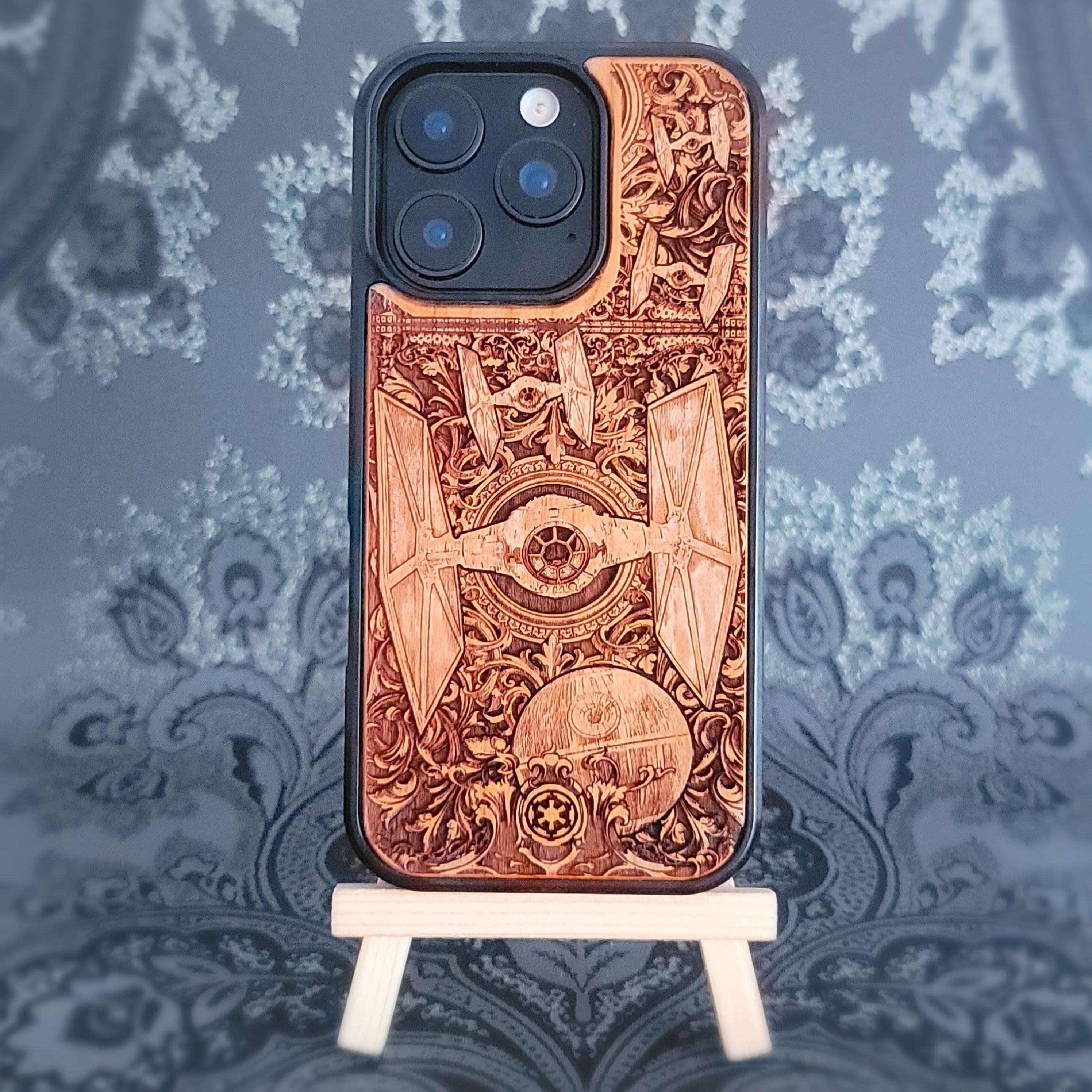 TIE Fighter Star Wars - Wood Phone Case