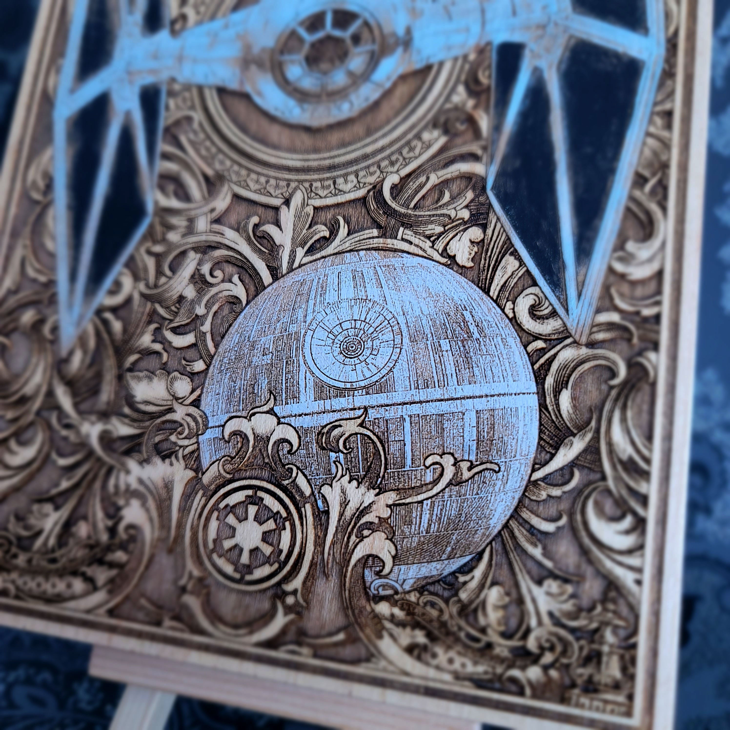 Intergalactic Ship V Star Wars Hand Painted - Mini
