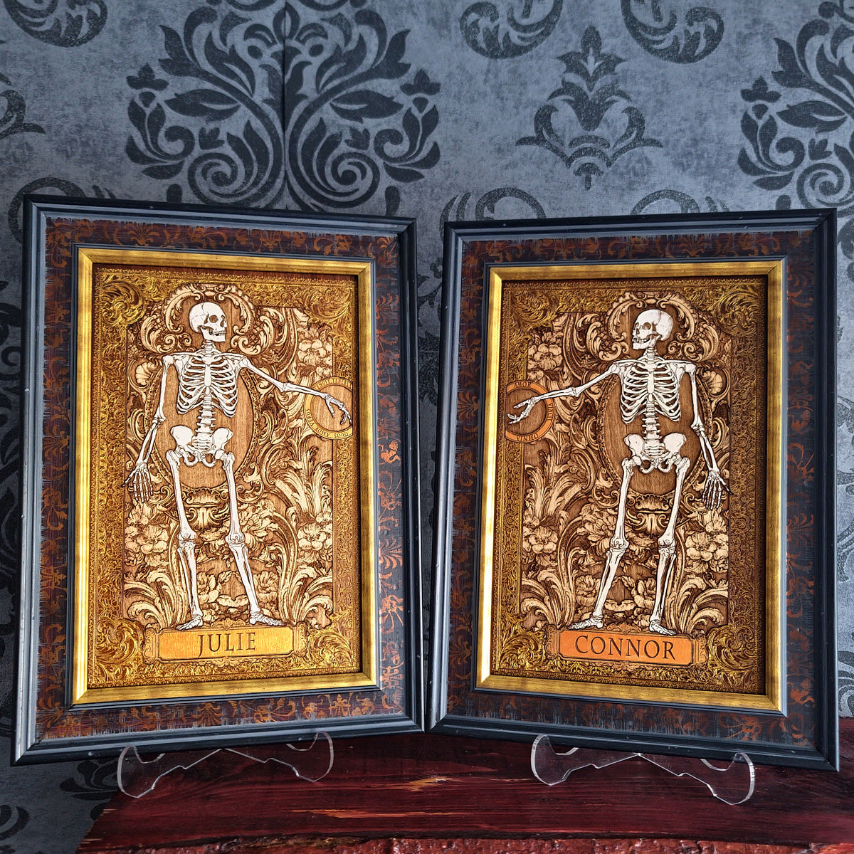 Personalized Skeleton Couple - Till Death Do Us Part - Medium Painted