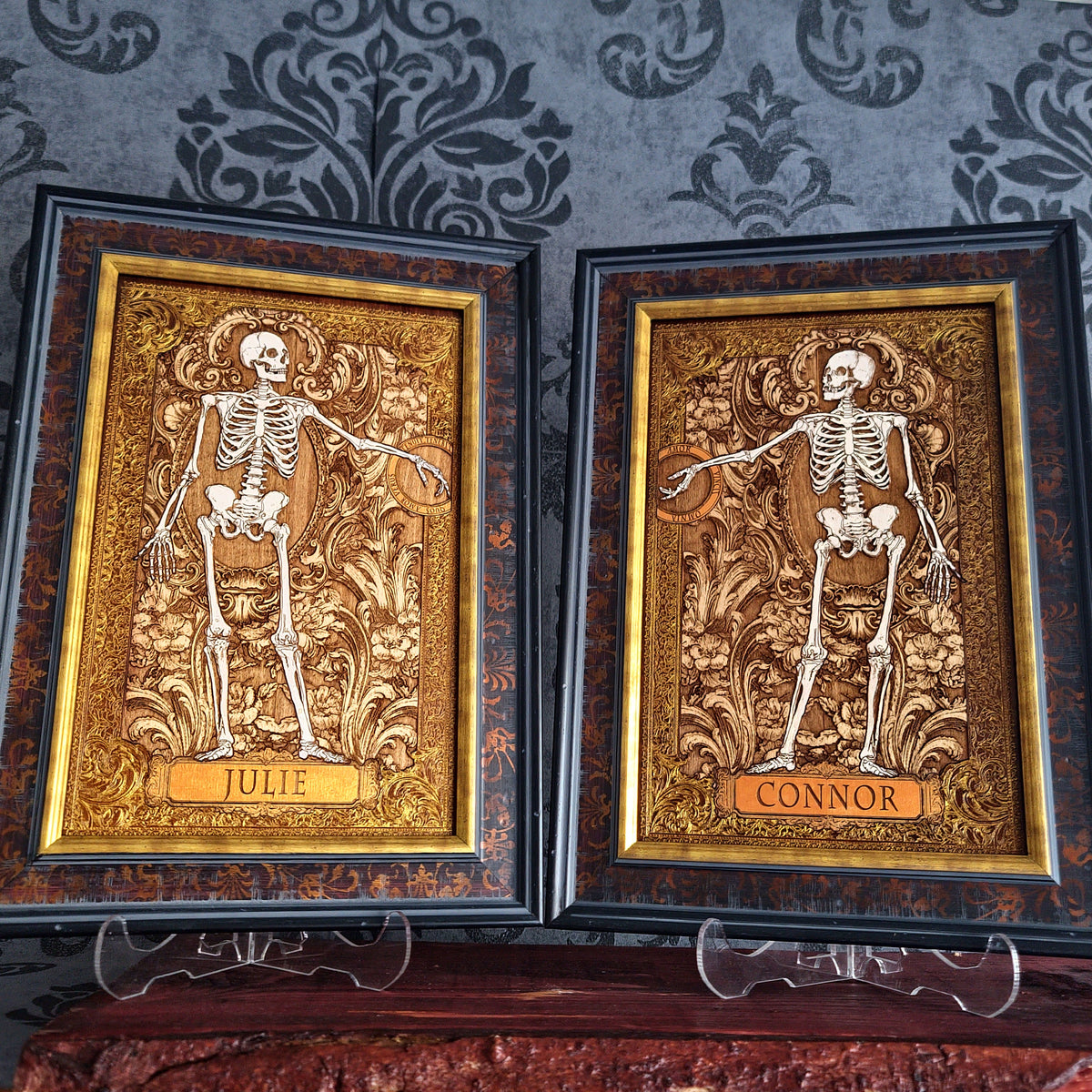 Personalized Skeleton Couple - Till Death Do Us Part - Medium Painted