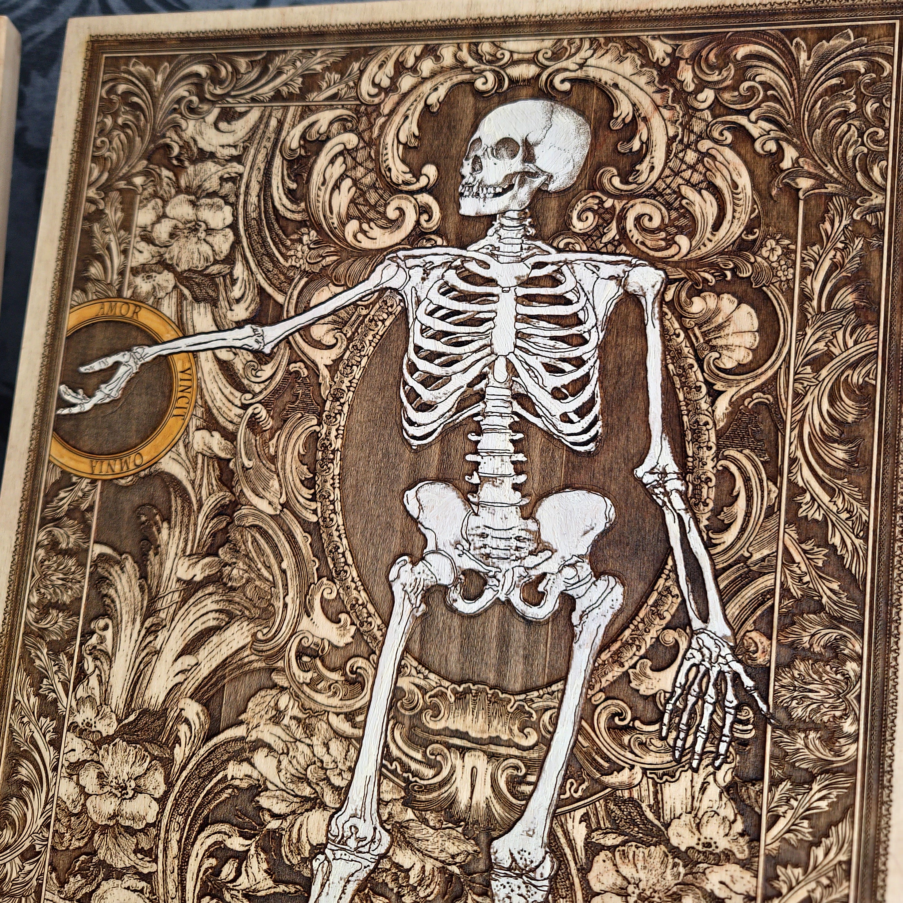 Love Skeleton Couple - Till Death Do Us Part - Personalized with Names - Large Painted