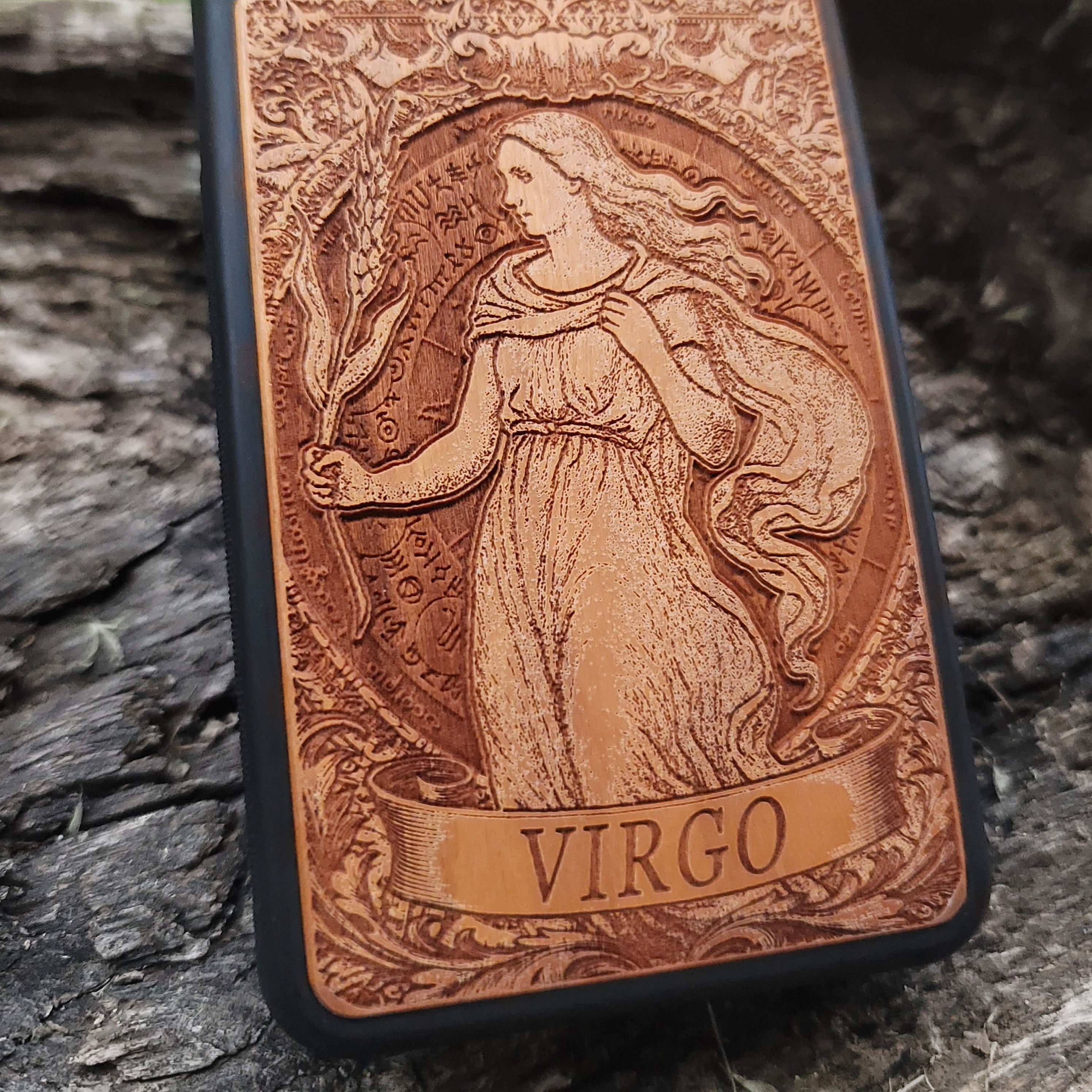 Celestial Virgo zodiac symbol phone case for astrology lovers