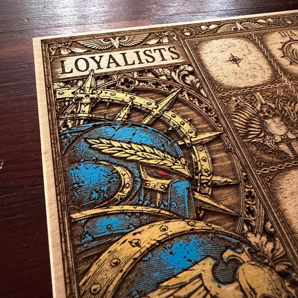 Warhammer 40K Horus Heresy Loyalists vs Traitors Wooden Chessboard
