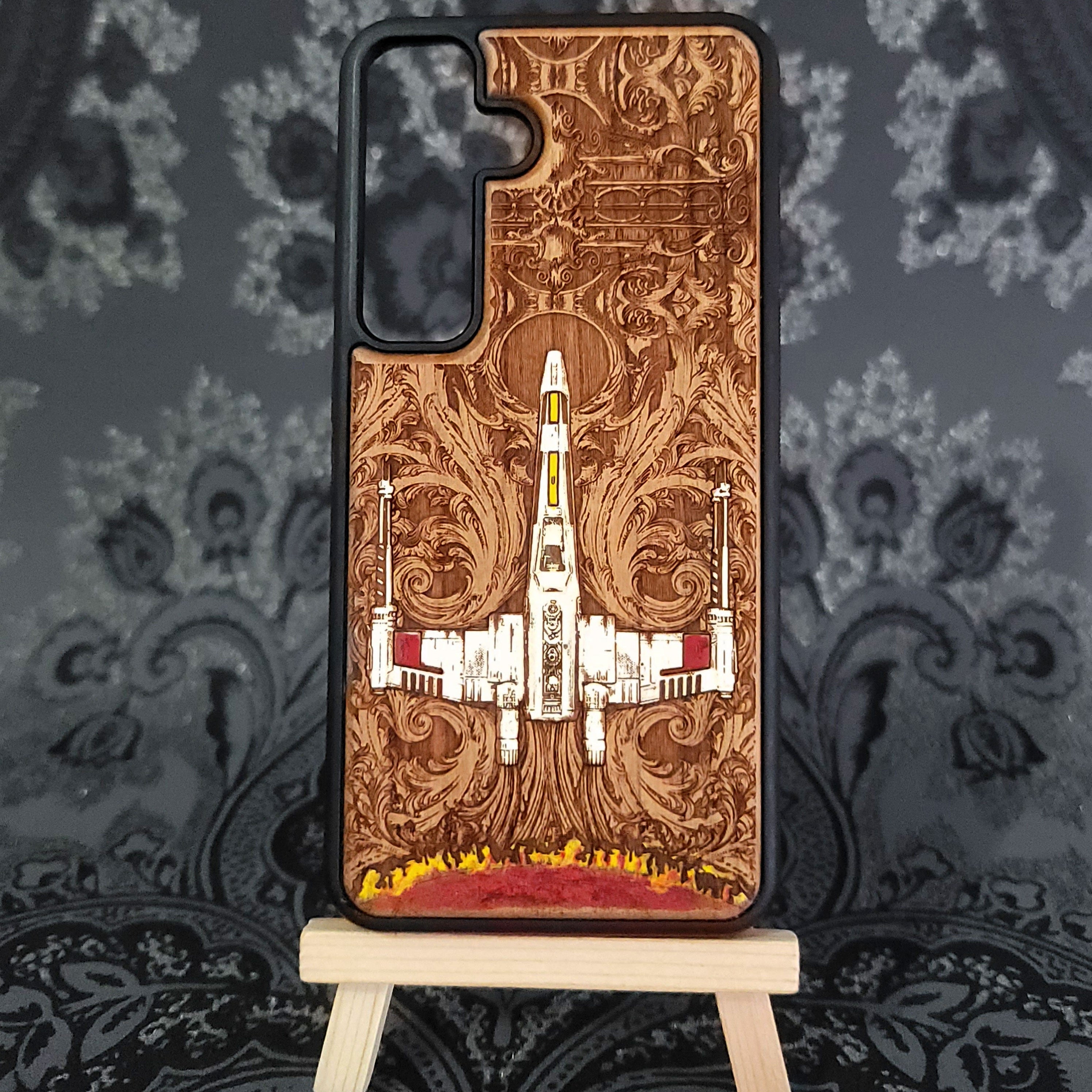 Intergalactic Ship II Star Wars - Wood Phone Case - Hand Painted