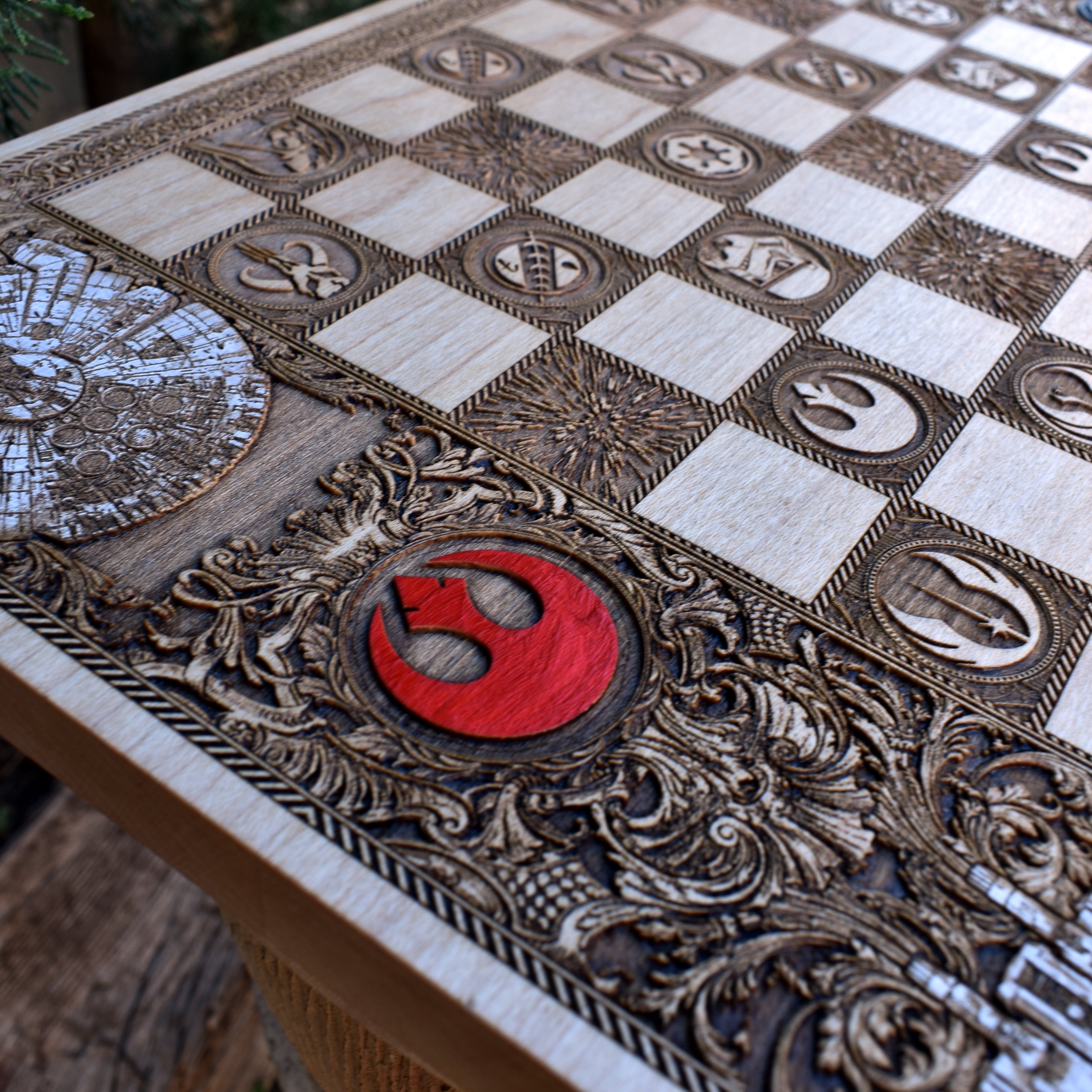 Sci Fi Chess Board Star Wars - A3 Large Size