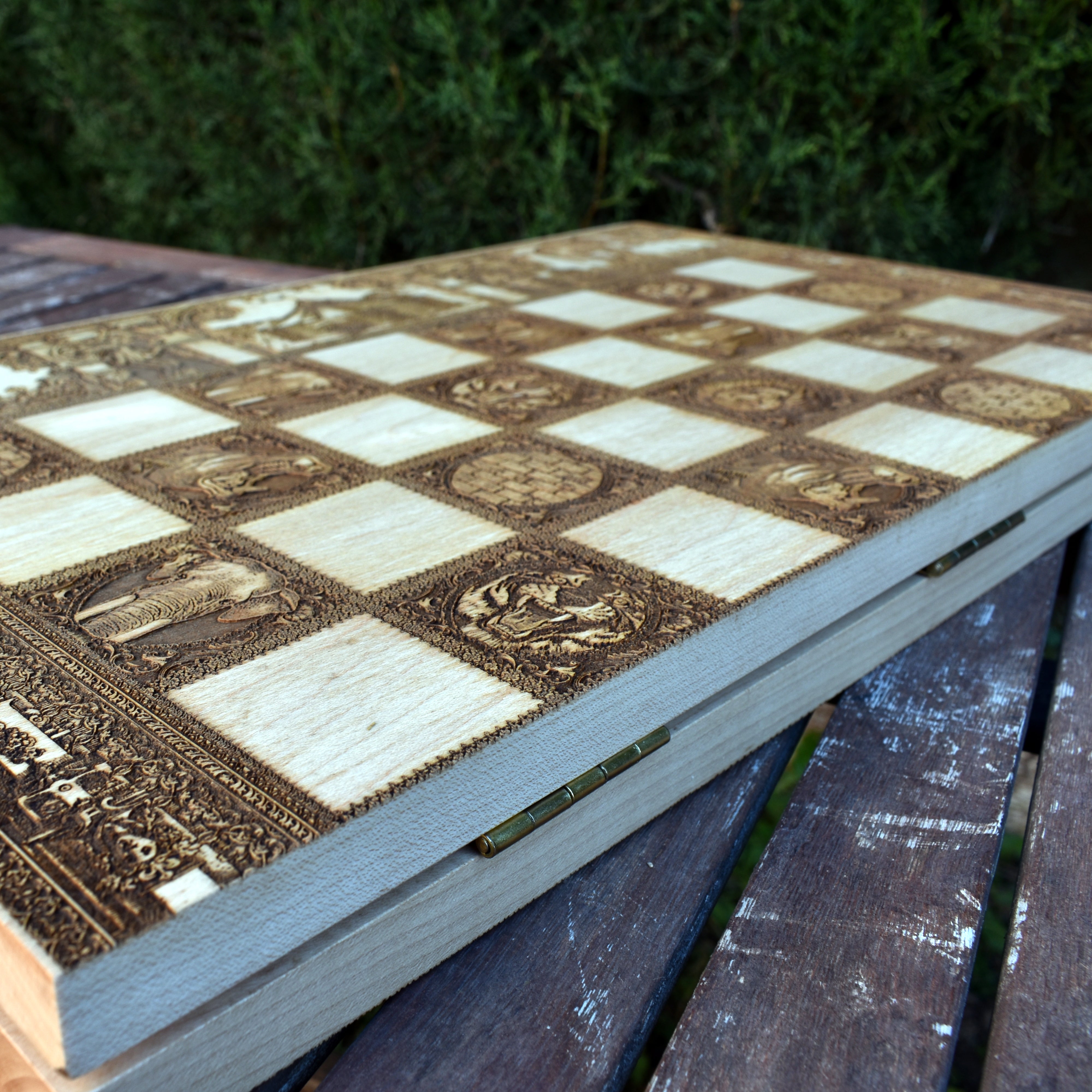 Vintage Circus Chess Board - Tournament Size