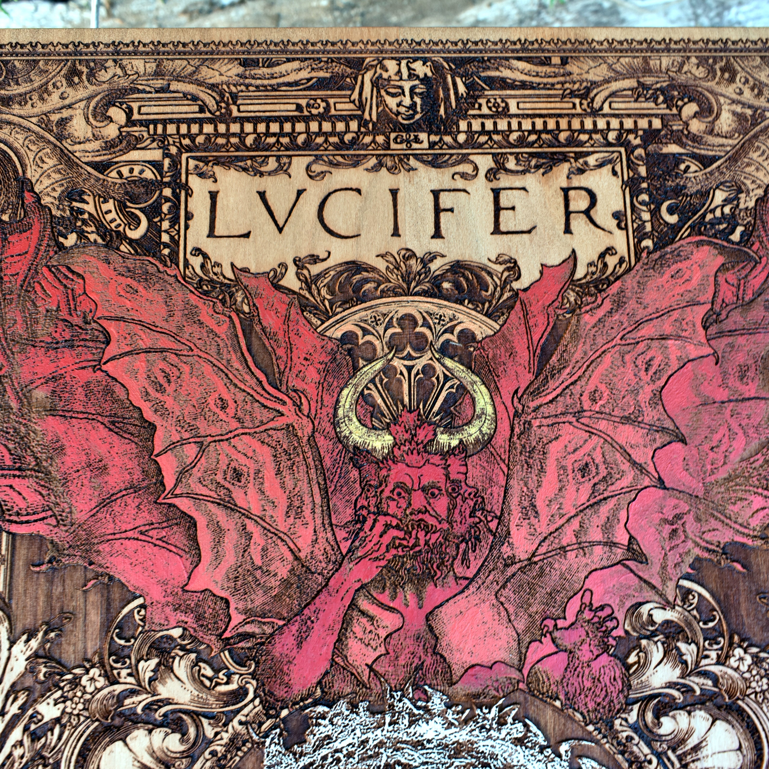 Lucifer Artwork Cedar Wood Limited Edition - Large