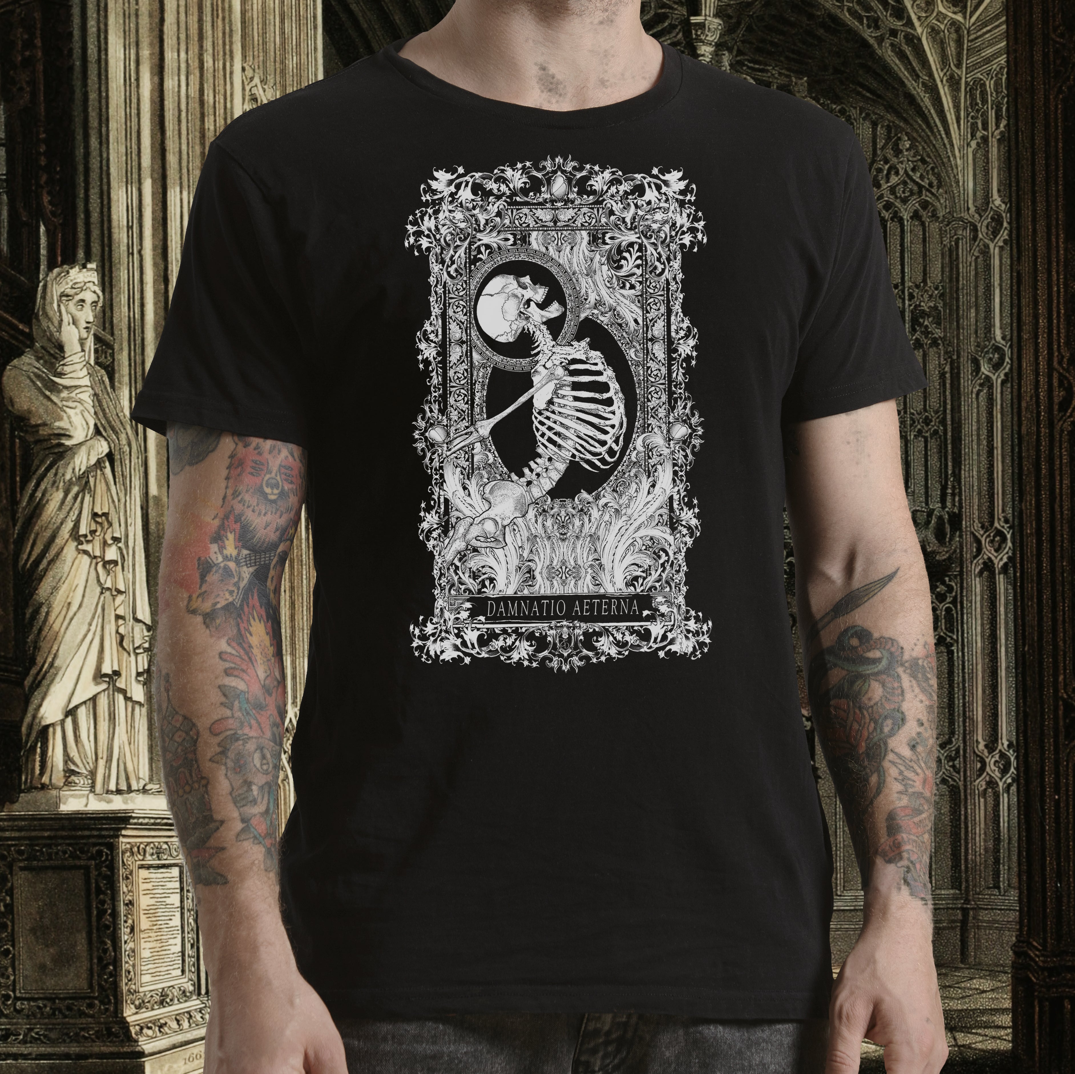 skeleton black shirt men,