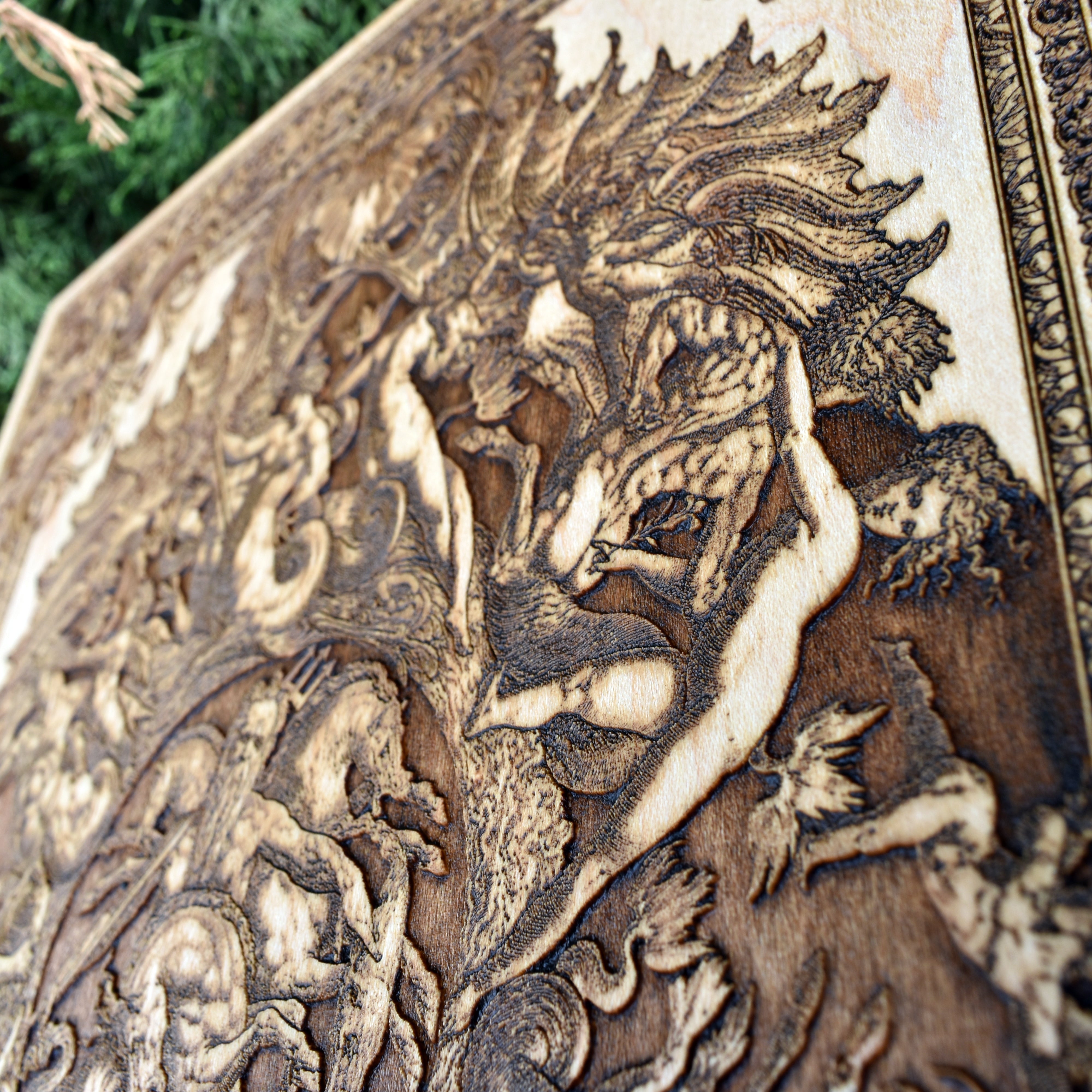 Poseidon Neptune wooden art for ocean and sea decor lovers