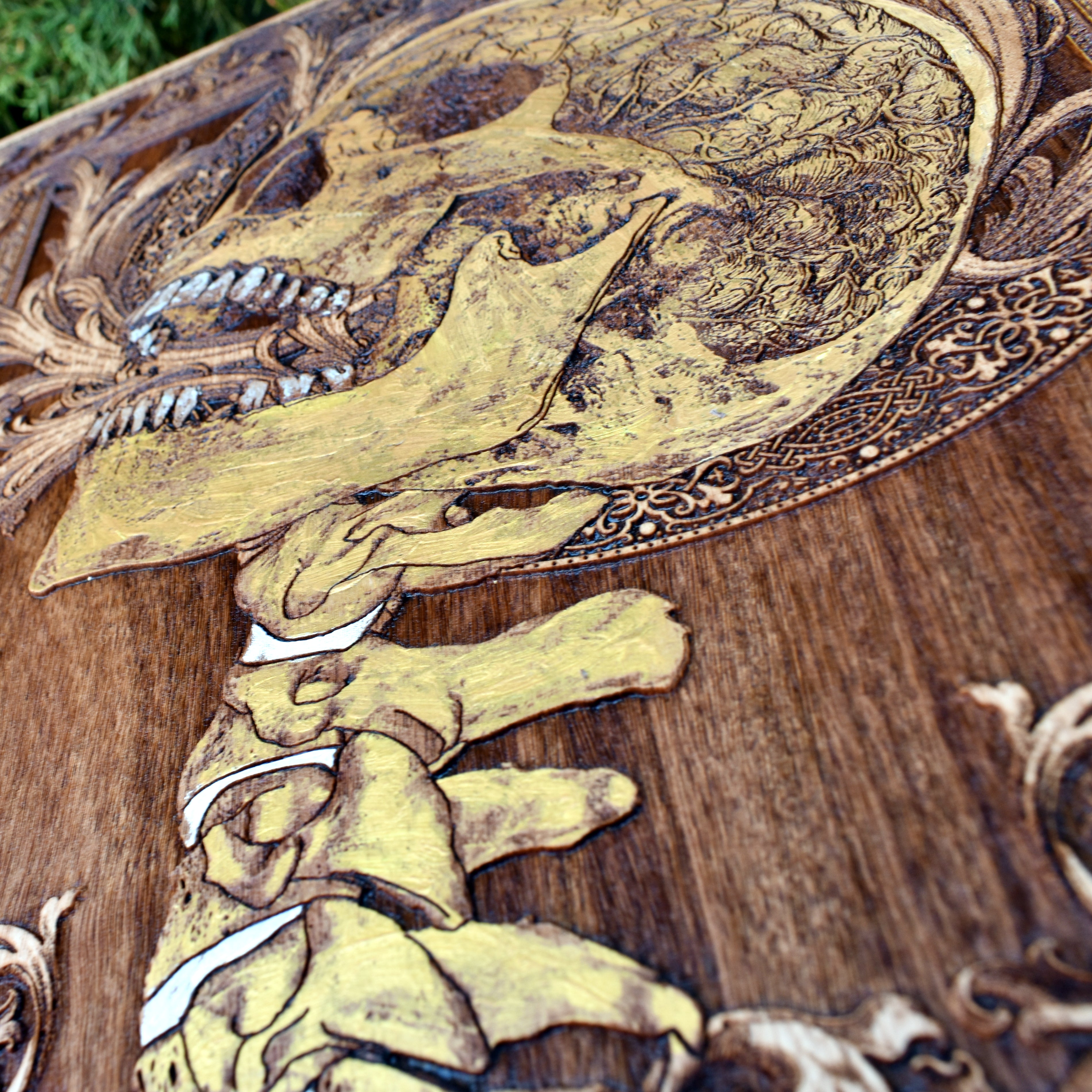 Scream - Large size cedar Wood