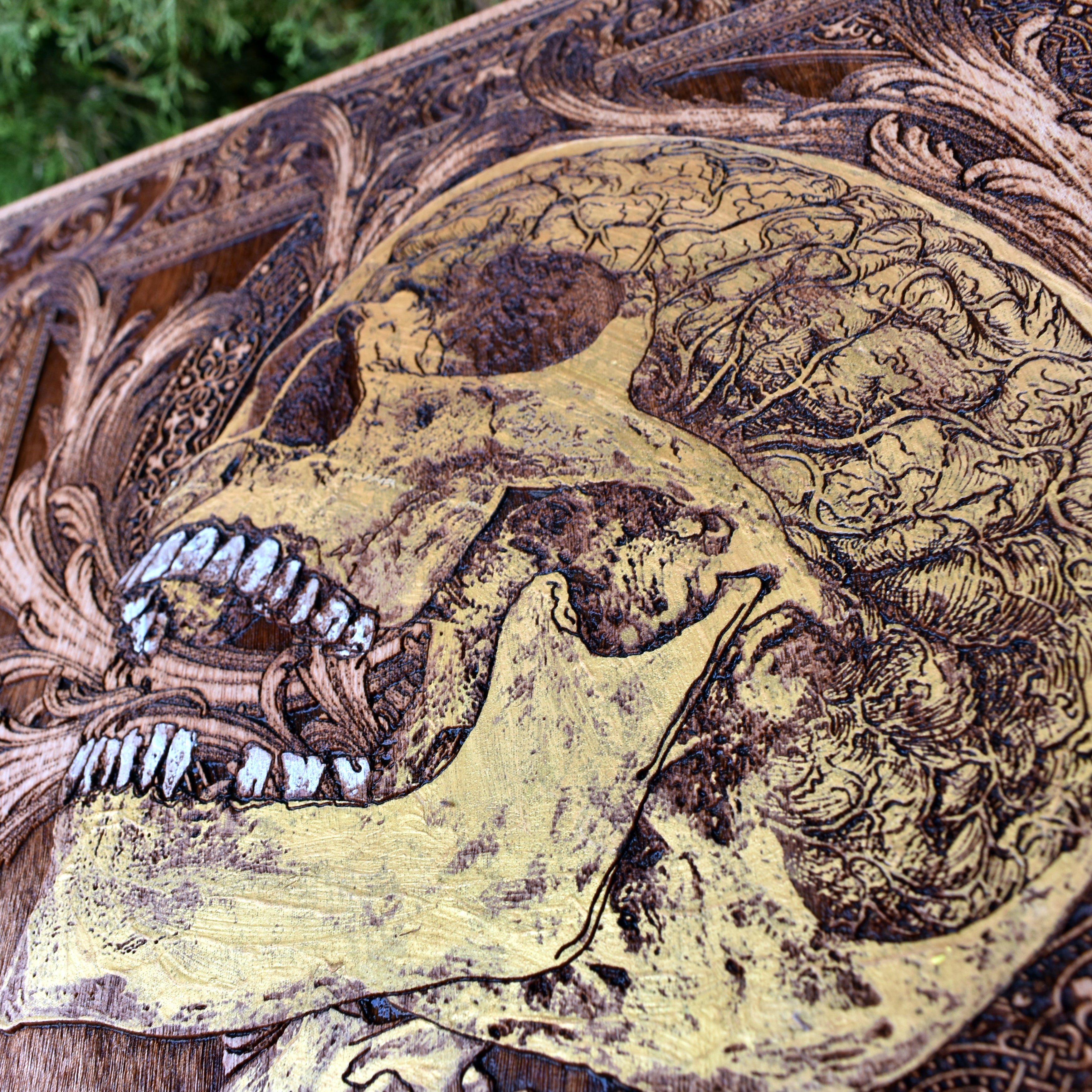 Scream - Large size cedar Wood